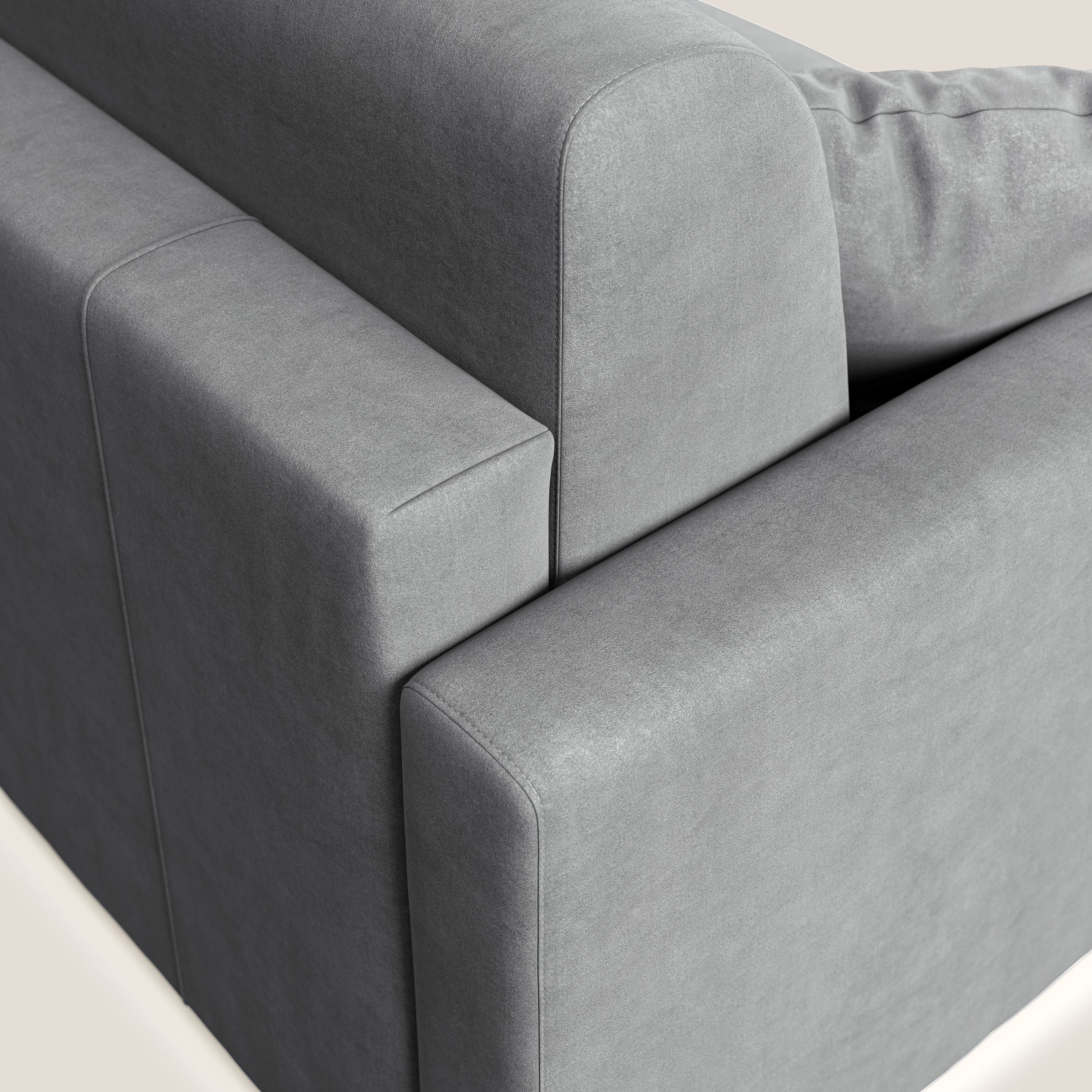 Chris Divano letto in microfibra smacchiabile T11 grigio - divani.store