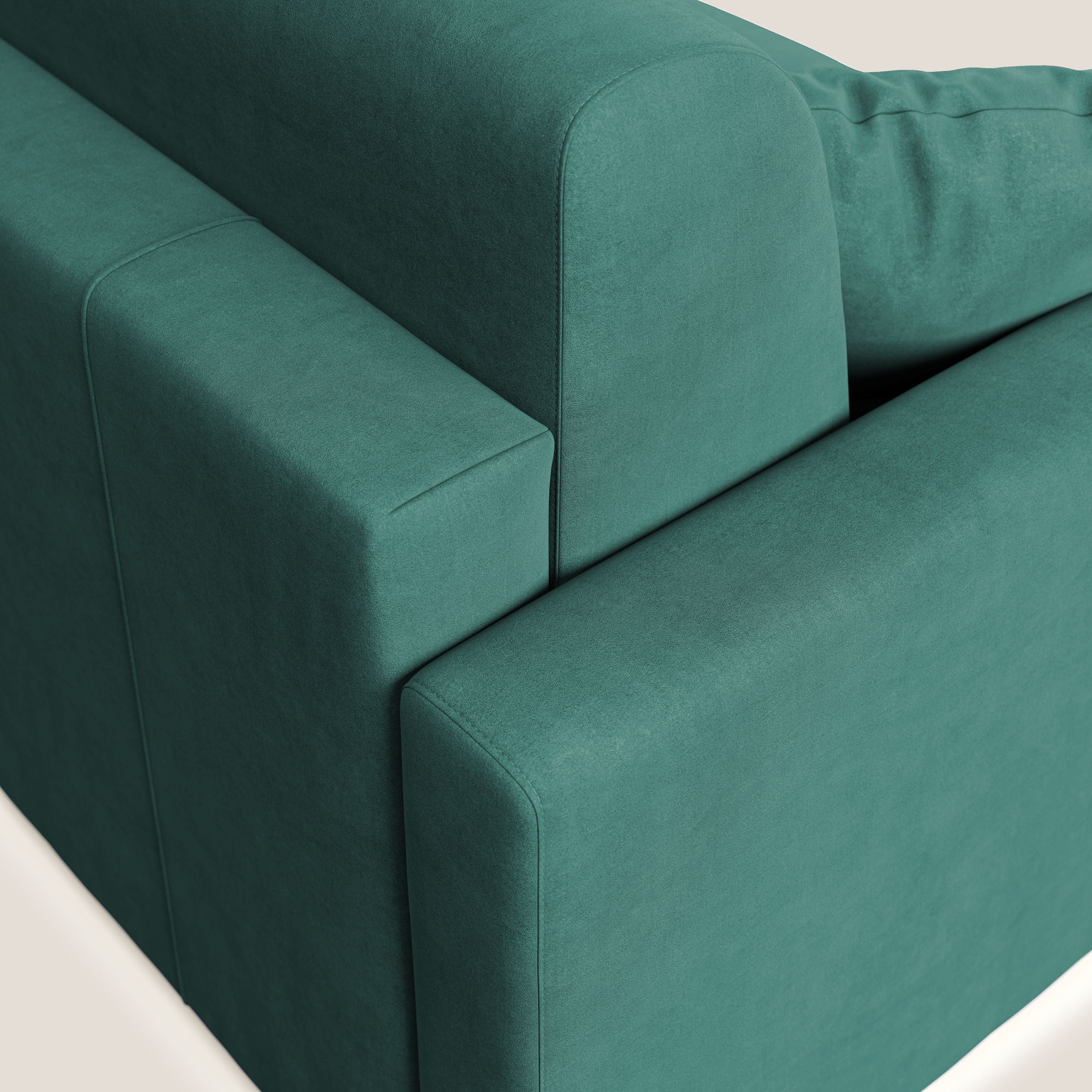 Chris Divano letto in microfibra smacchiabile T11 petrolio - divani.store