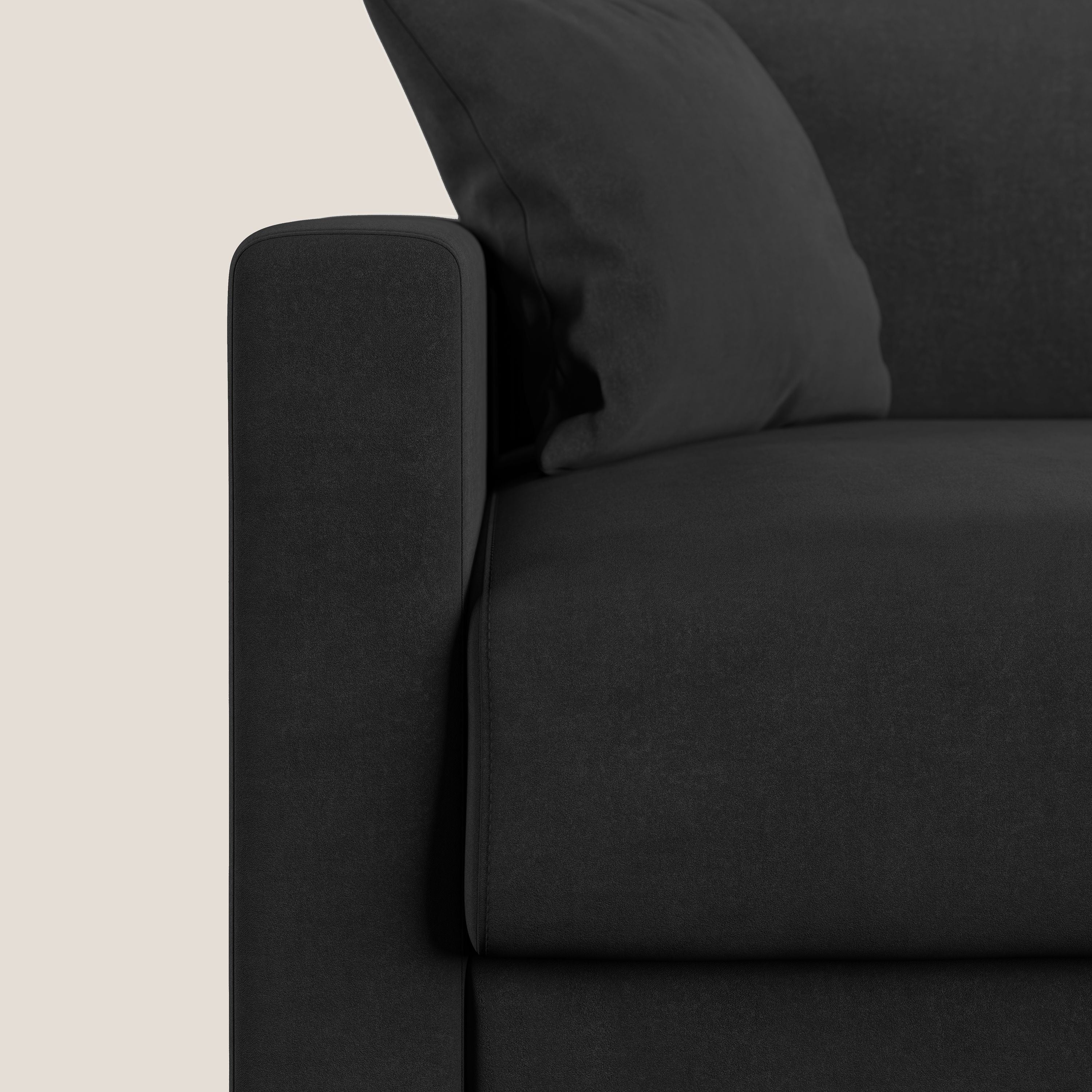 Chris Divano letto in microfibra smacchiabile T11 nero - divani.store
