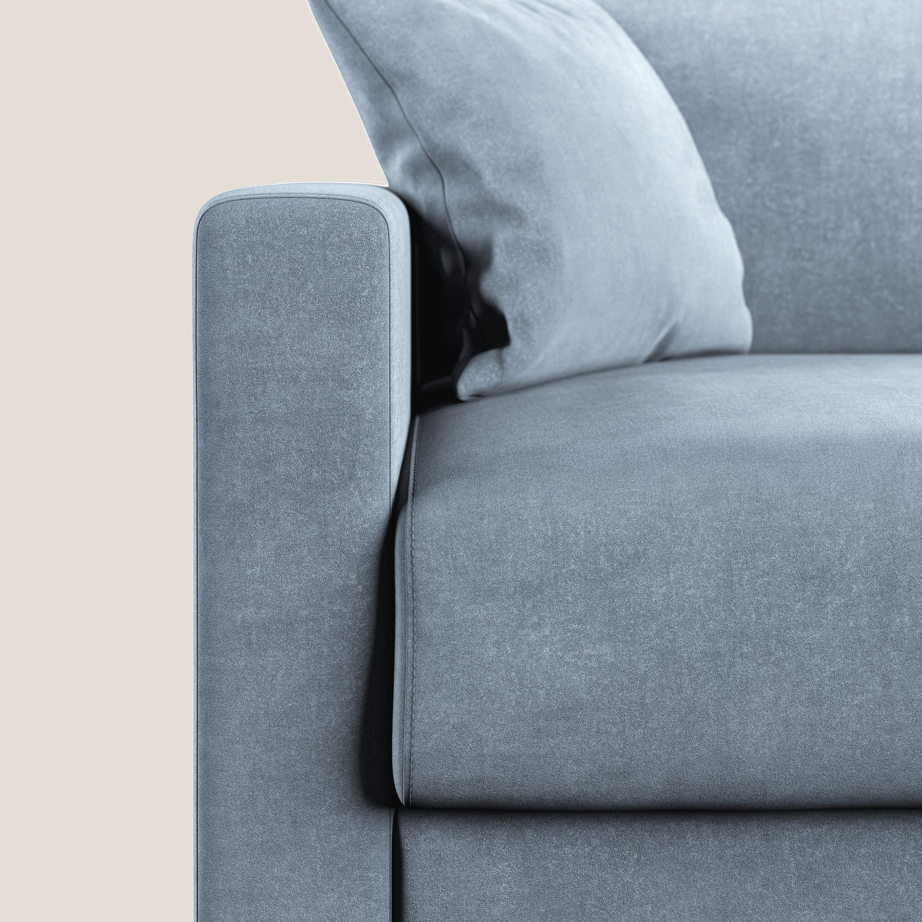 Chris Divano letto in microfibra smacchiabile T11 carta da zucchero - divani.store