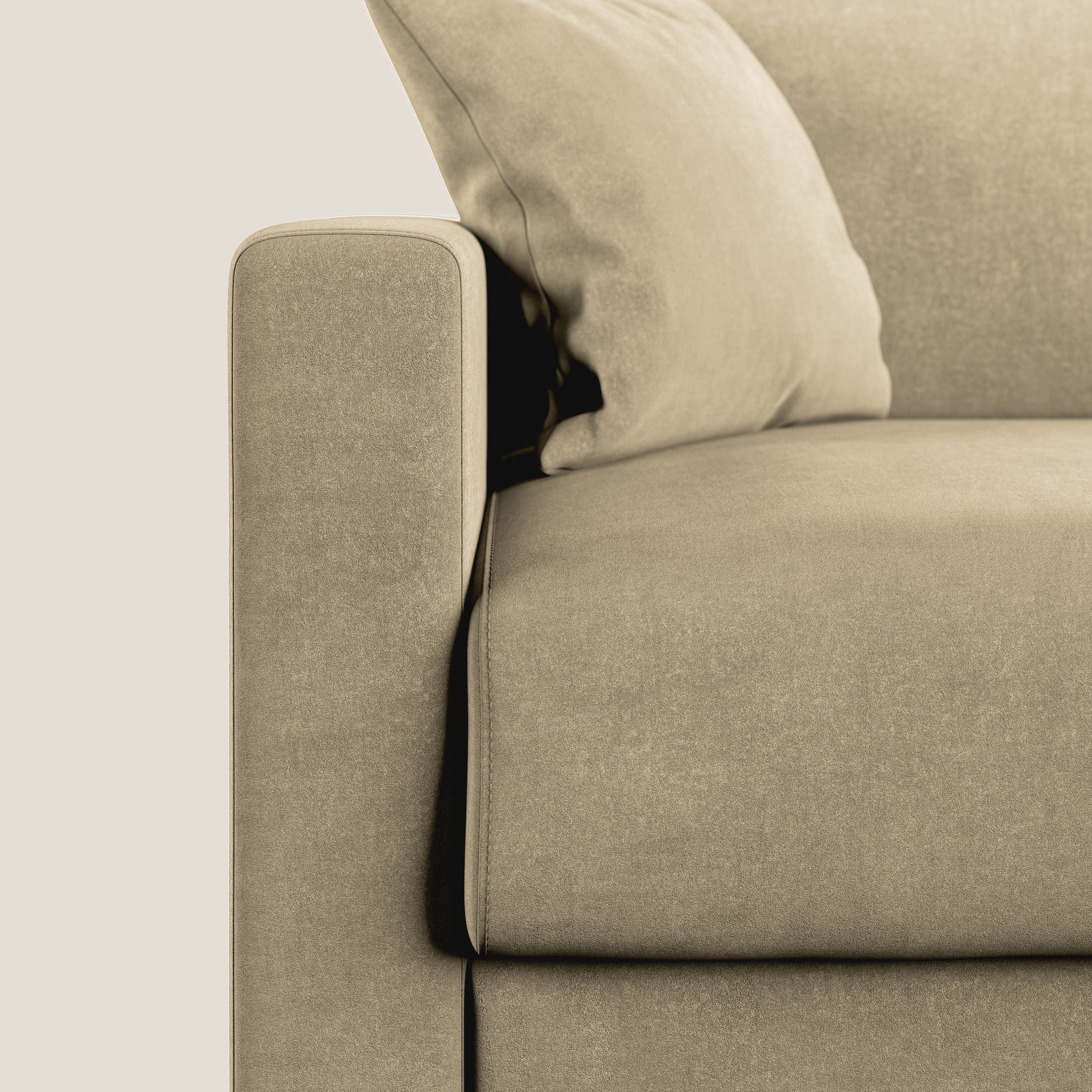 Chris Divano letto in microfibra smacchiabile T11 beige - divani.store