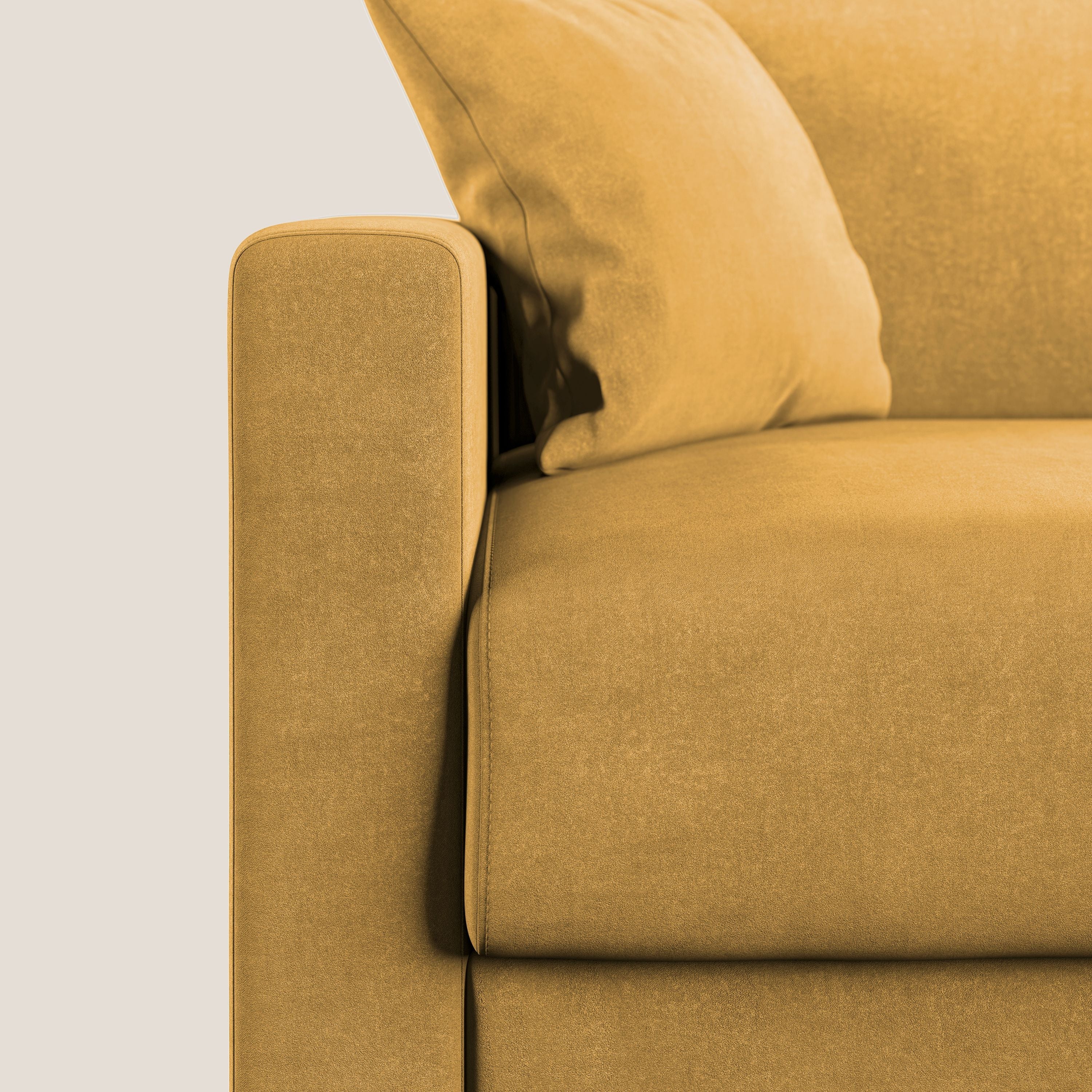 Chris Divano letto in microfibra smacchiabile T11 giallo - divani.store