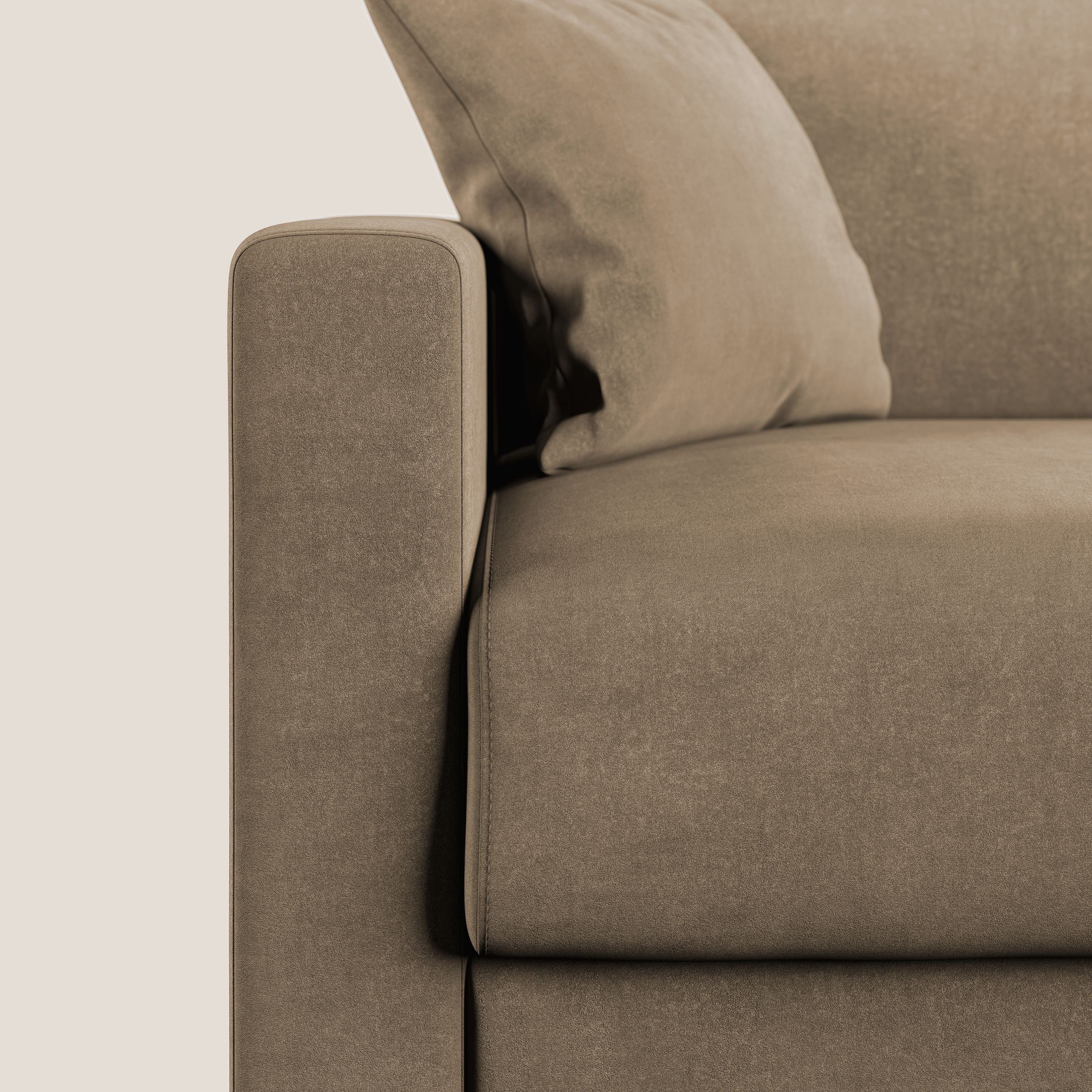 Chris Divano letto in microfibra smacchiabile T11 marrone - divani.store