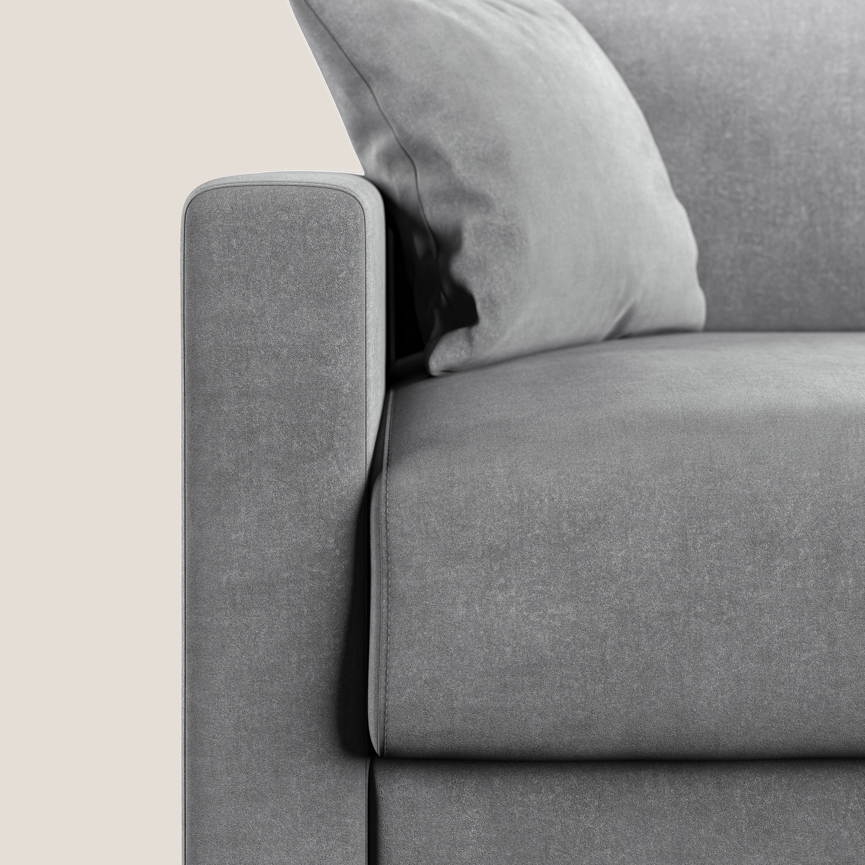 Chris Divano letto in microfibra smacchiabile T11 grigio - divani.store
