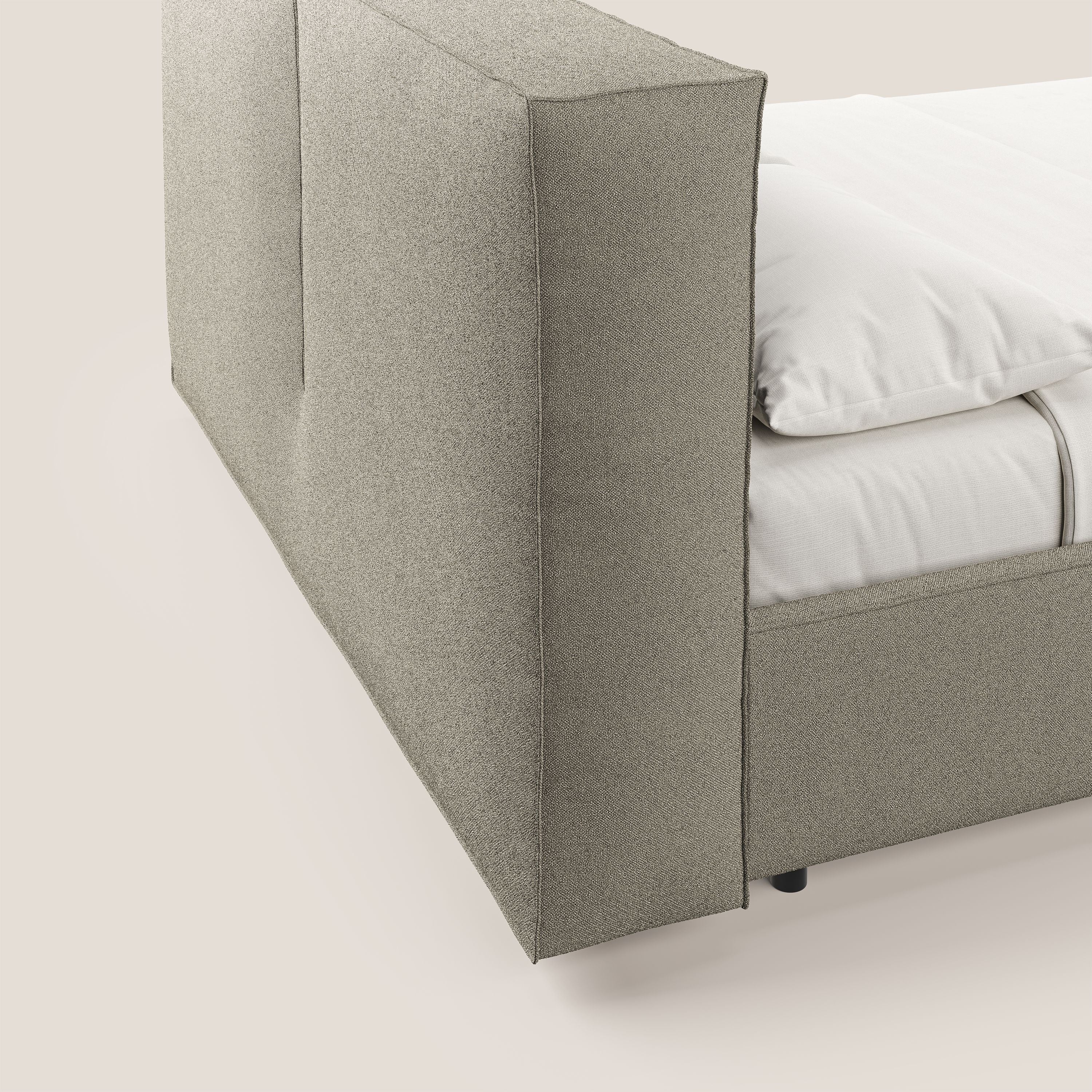 Cocoon letto imbottito contenitore sfoderabile in bouclet impermeabile T07 beige - divani.store