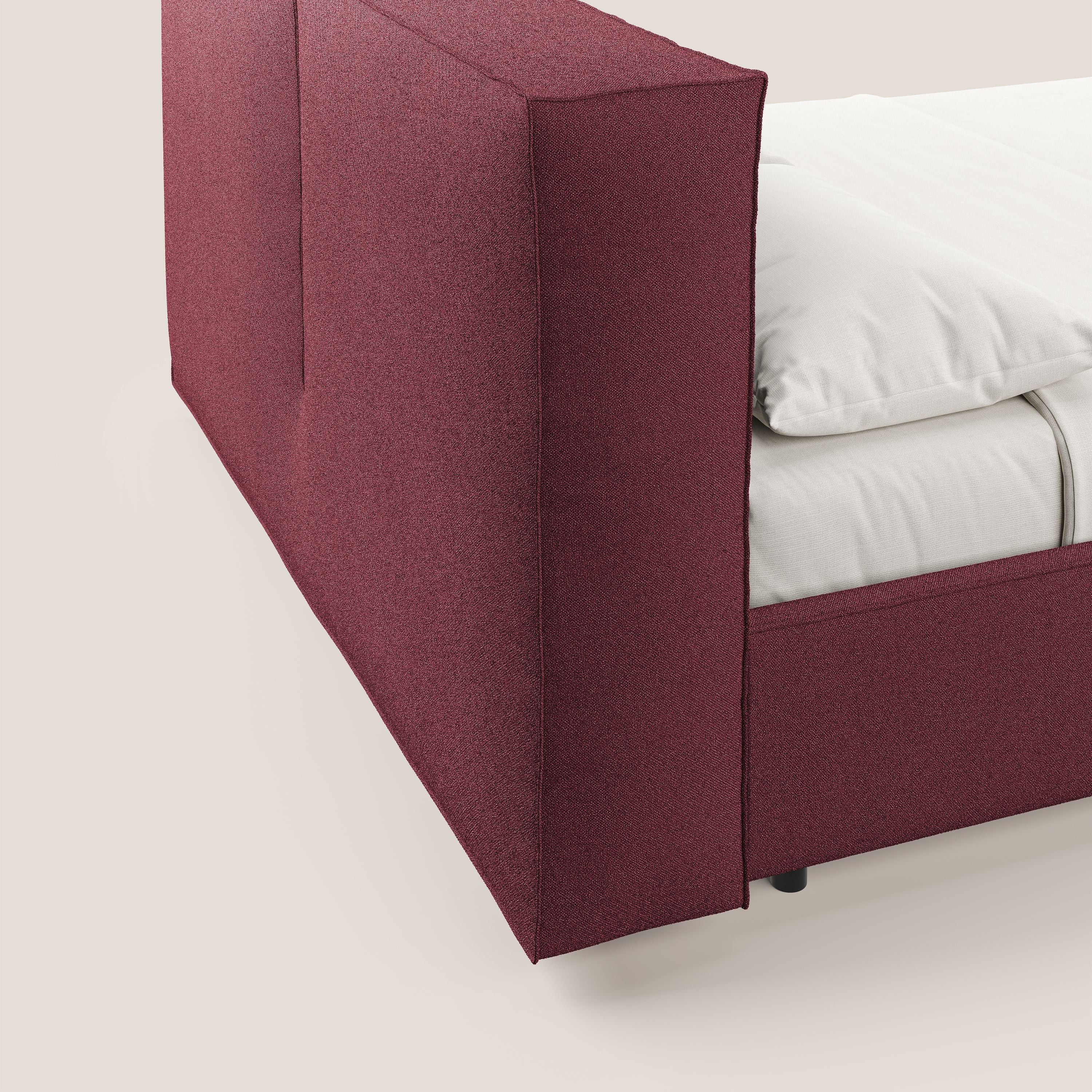 Cocoon letto imbottito contenitore sfoderabile in bouclet impermeabile T07 rosso - divani.store