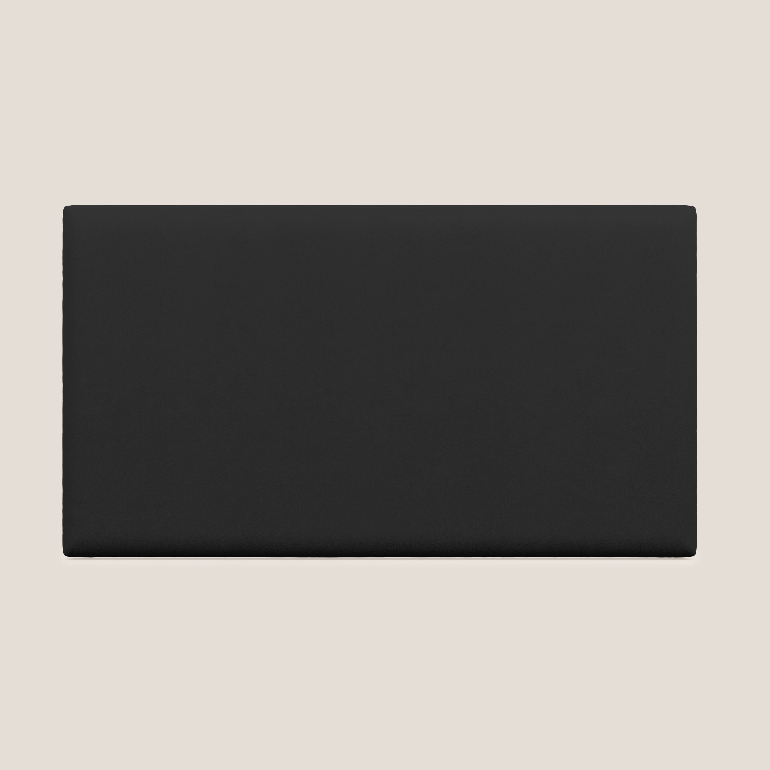 Testata pannello a muro media di varie dimensioni in microfibra smacchiabile T11 nero - divani.store