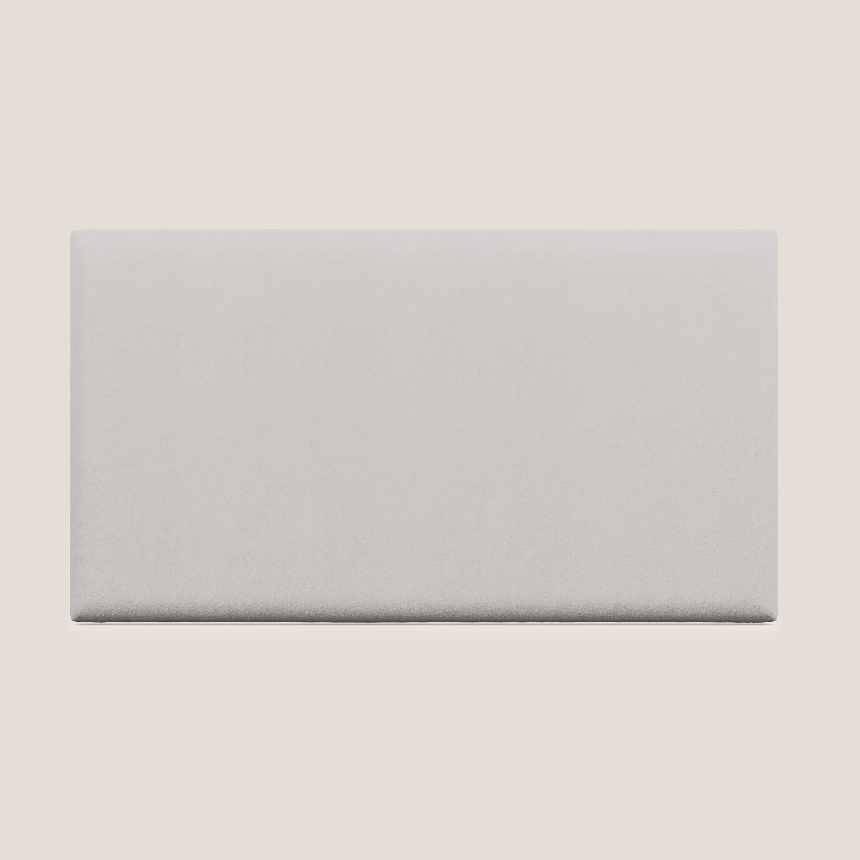Testata pannello a muro piccola di varie dimensioni in microfibra smacchiabile T11 grigio chiaro - divani.store