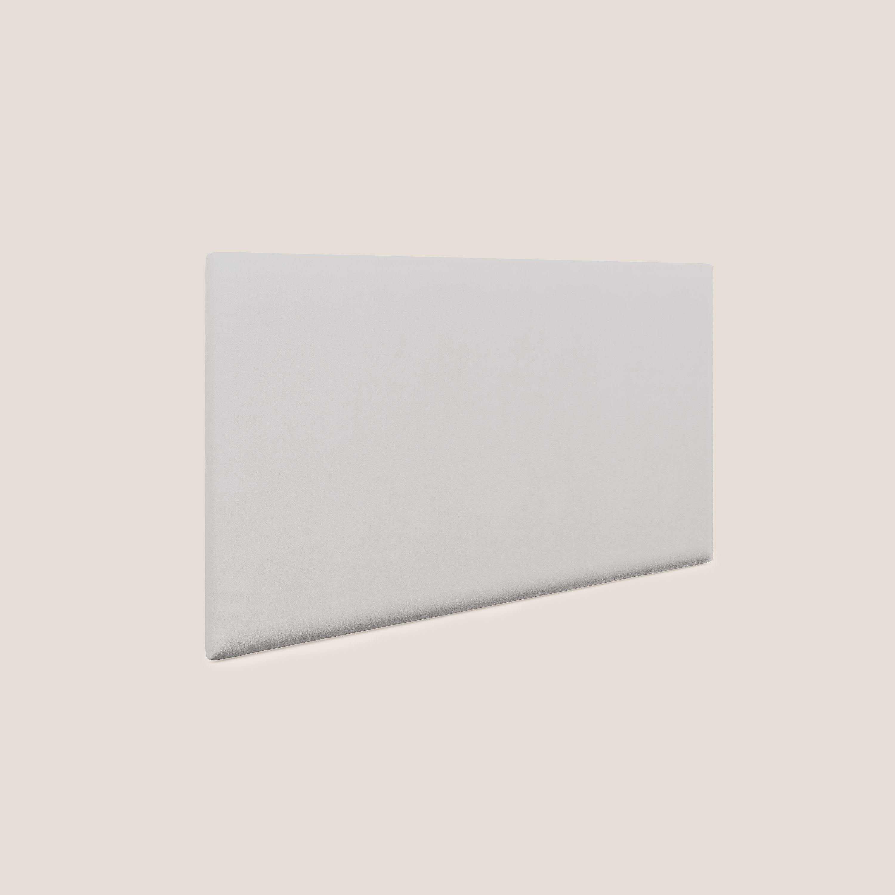 Testata pannello a muro media di varie dimensioni in microfibra smacchiabile T11 grigio chiaro - divani.store
