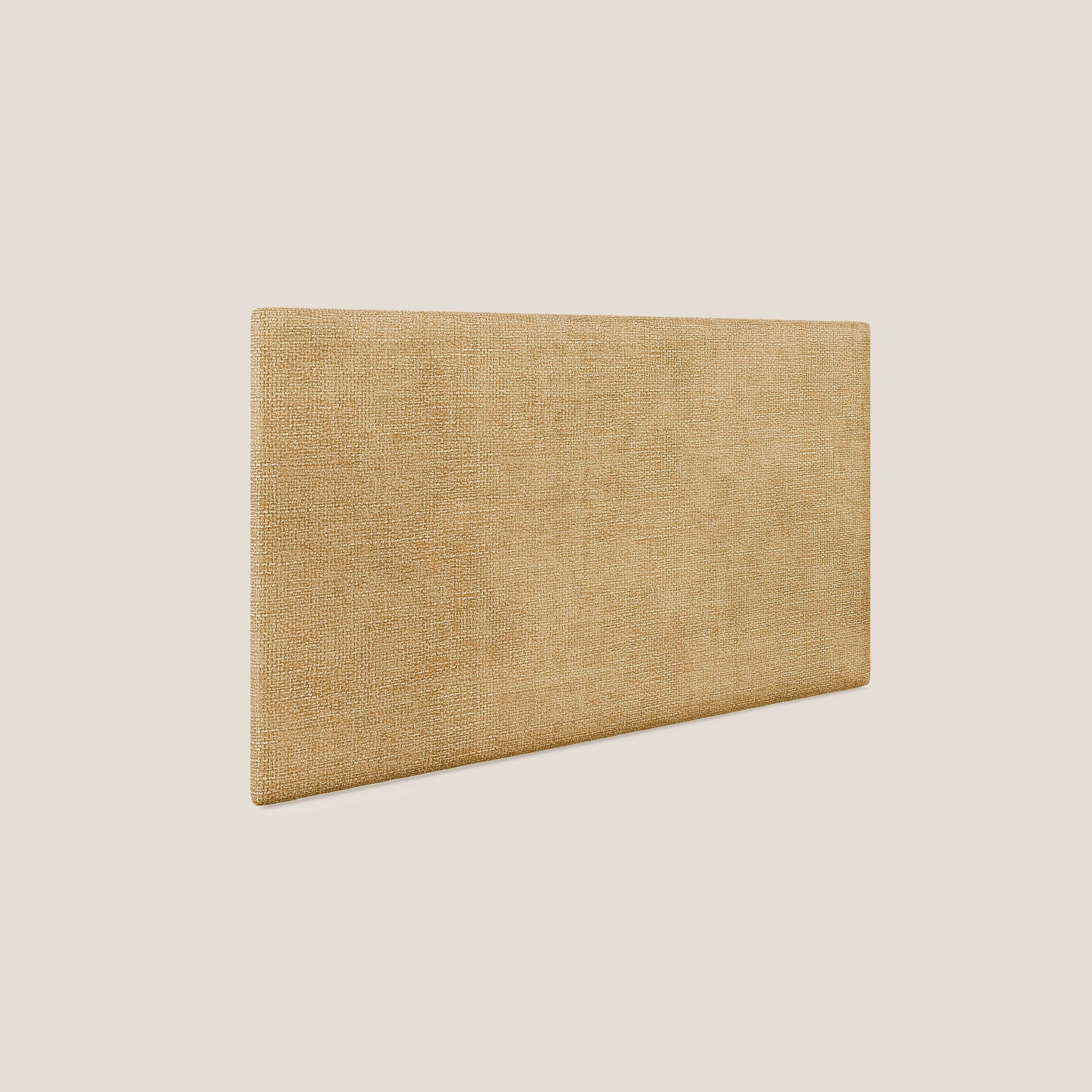 Testata pannello a muro grande di varie dimensioni in morbido tessuto impermeabile T10 giallo - divani.store