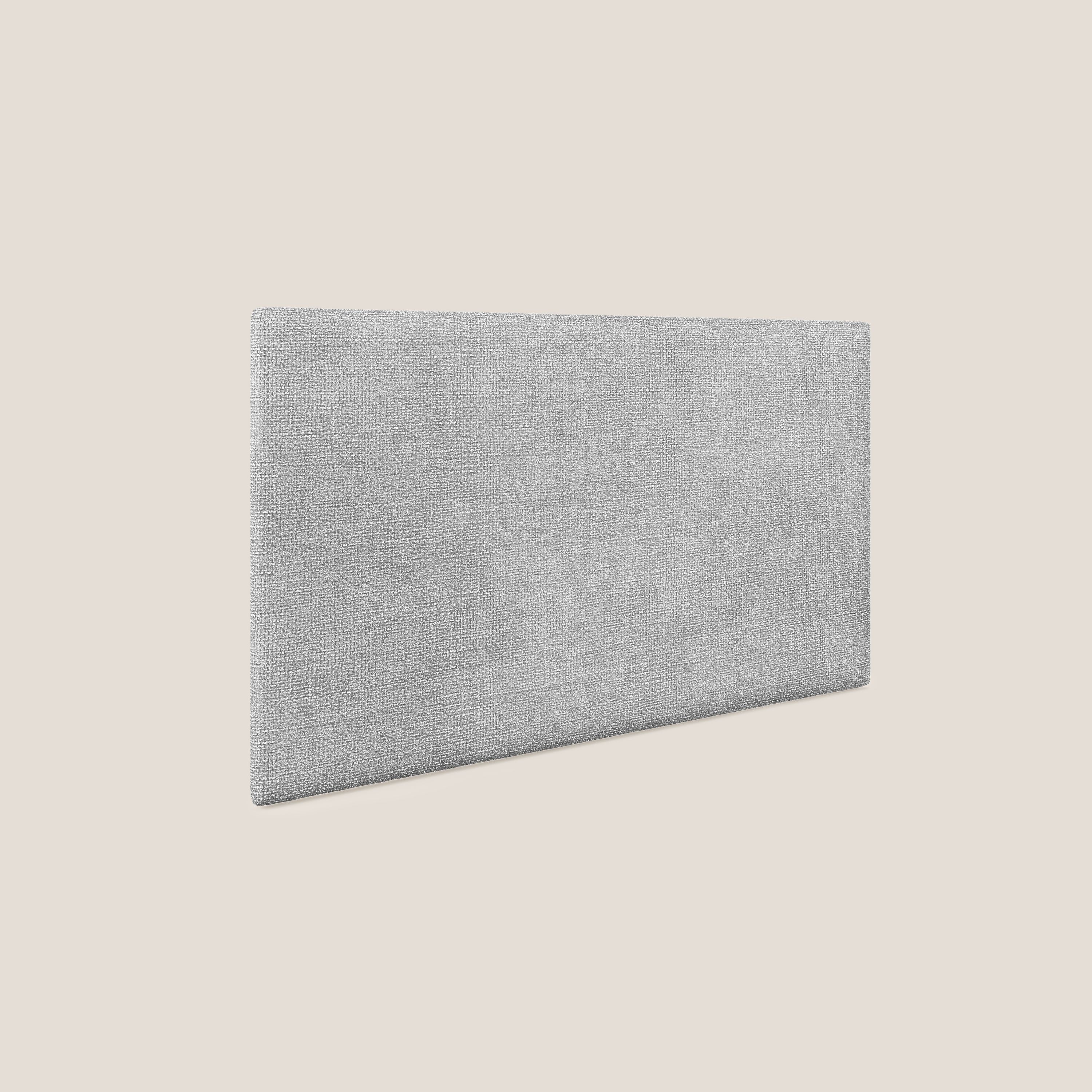 Testata pannello a muro grande di varie dimensioni in morbido tessuto impermeabile T10 grigio chiaro - divani.store