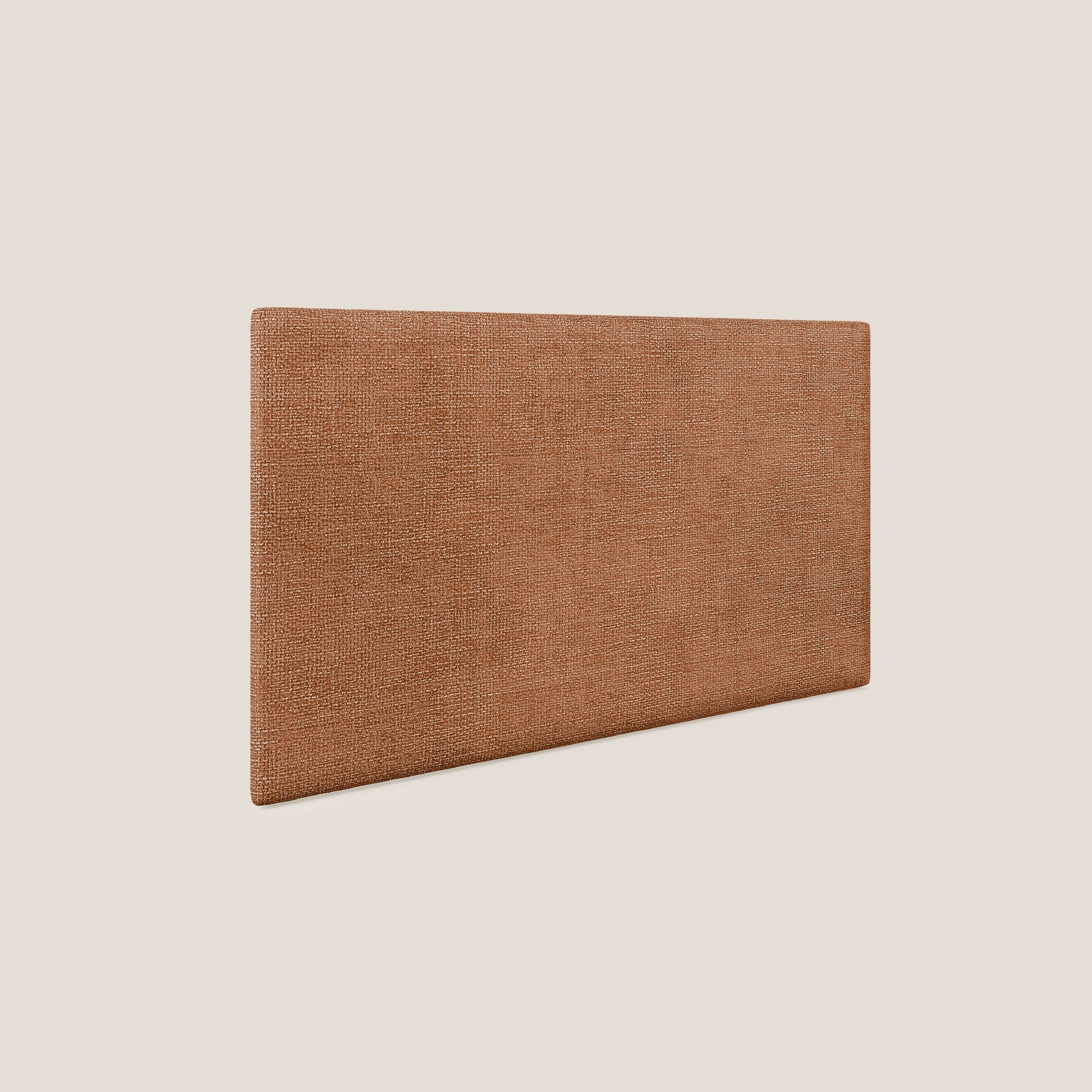 Testata pannello a muro media di varie dimensioni in morbido tessuto impermeabile T10 arancio - divani.store