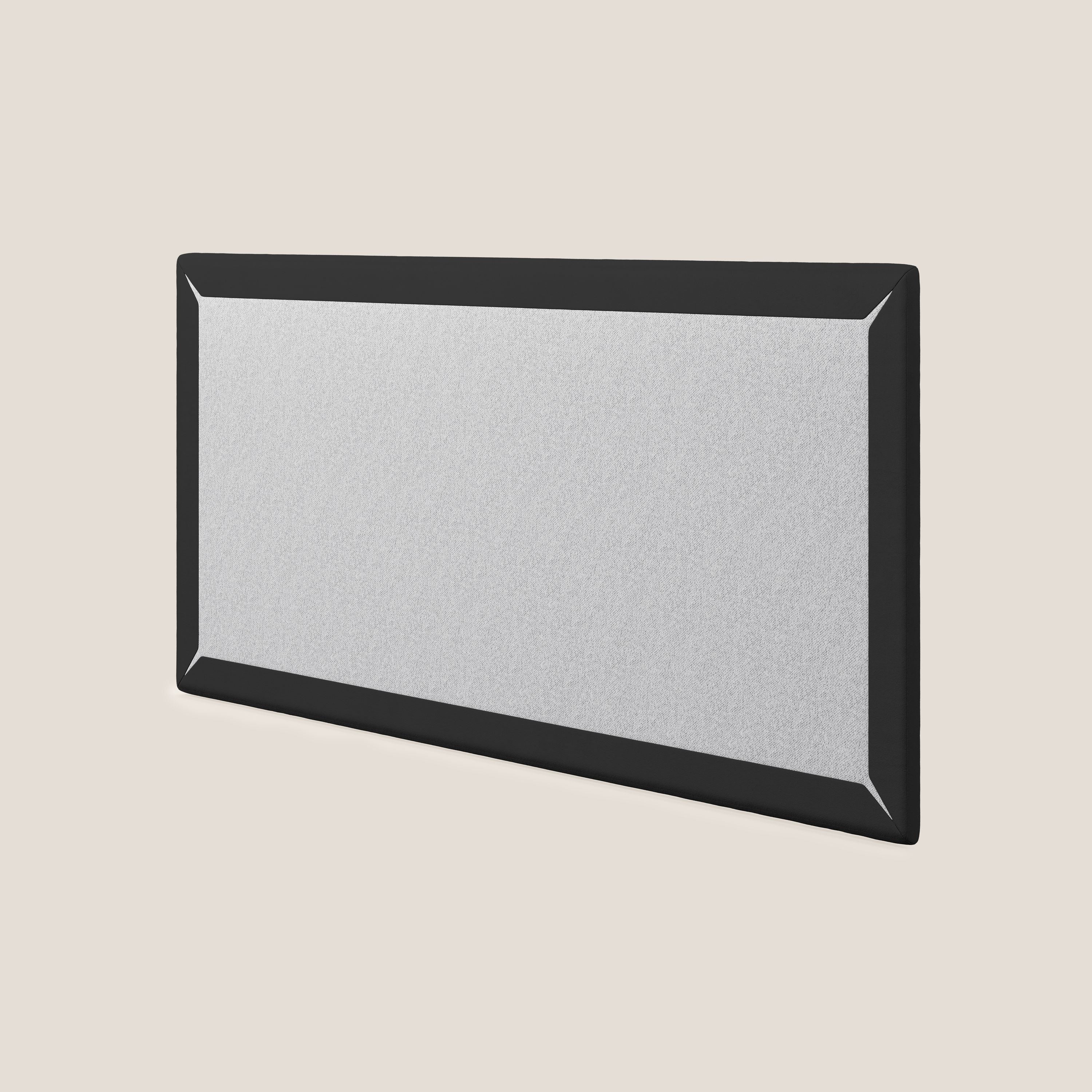 Testata pannello a muro piccola di varie dimensioni in microfibra smacchiabile T11 nero - divani.store