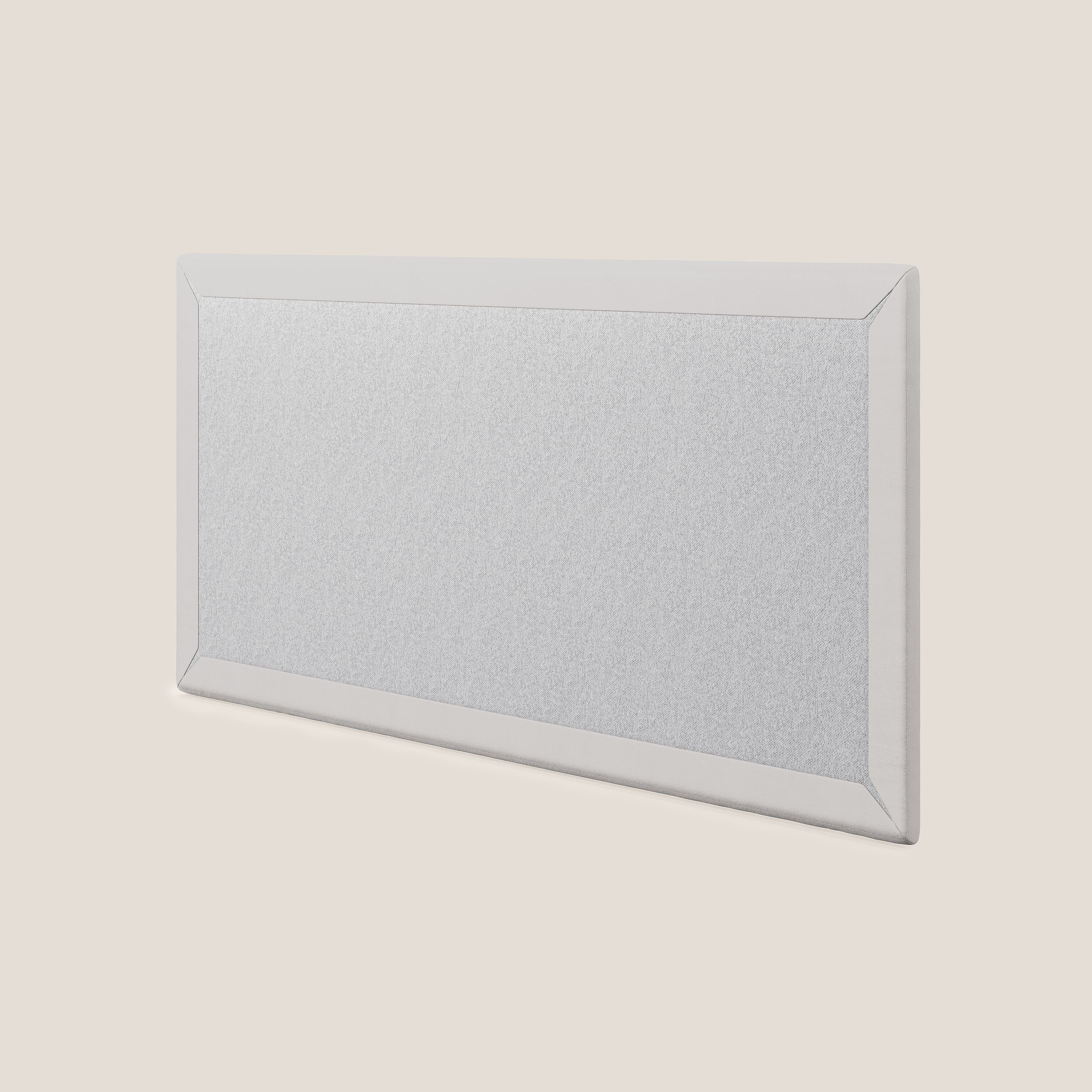 Testata pannello a muro grande di varie dimensioni in morbida microfibra smacchiabile T11 grigio chiaro - divani.store