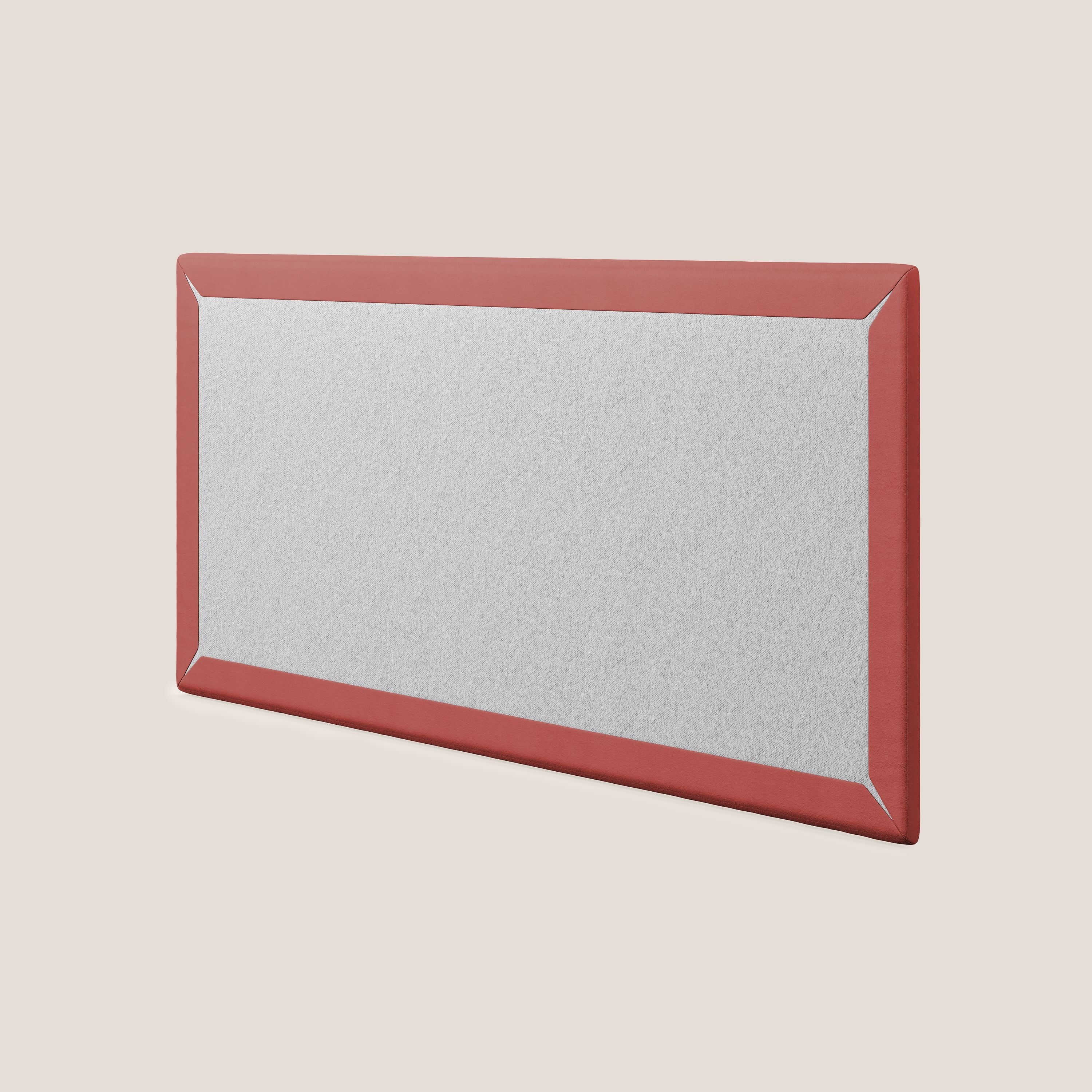 Testata pannello a muro piccola di varie dimensioni in microfibra smacchiabile T11 rosso - divani.store