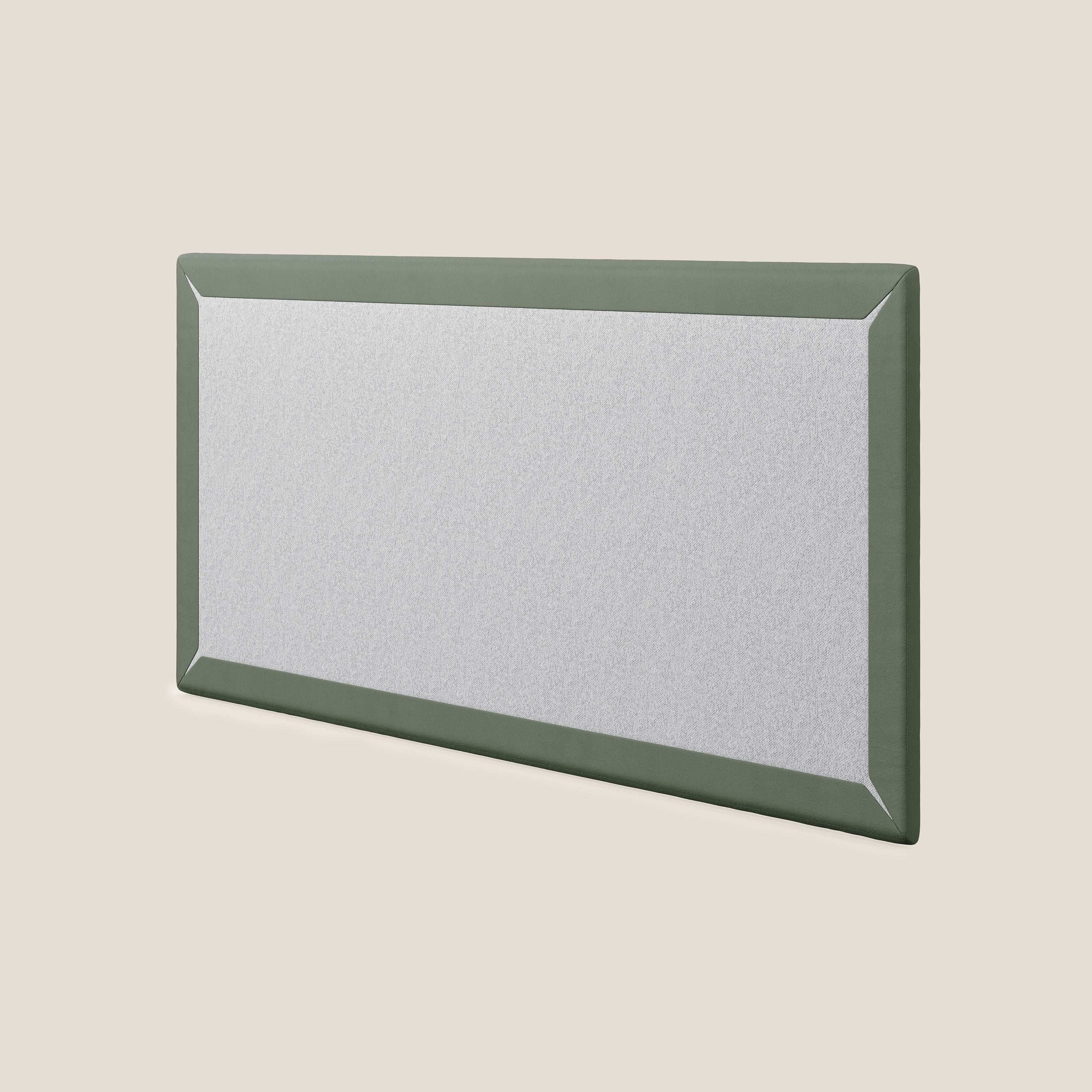 Testata pannello a muro grande di varie dimensioni in morbida microfibra smacchiabile T11 verde - divani.store
