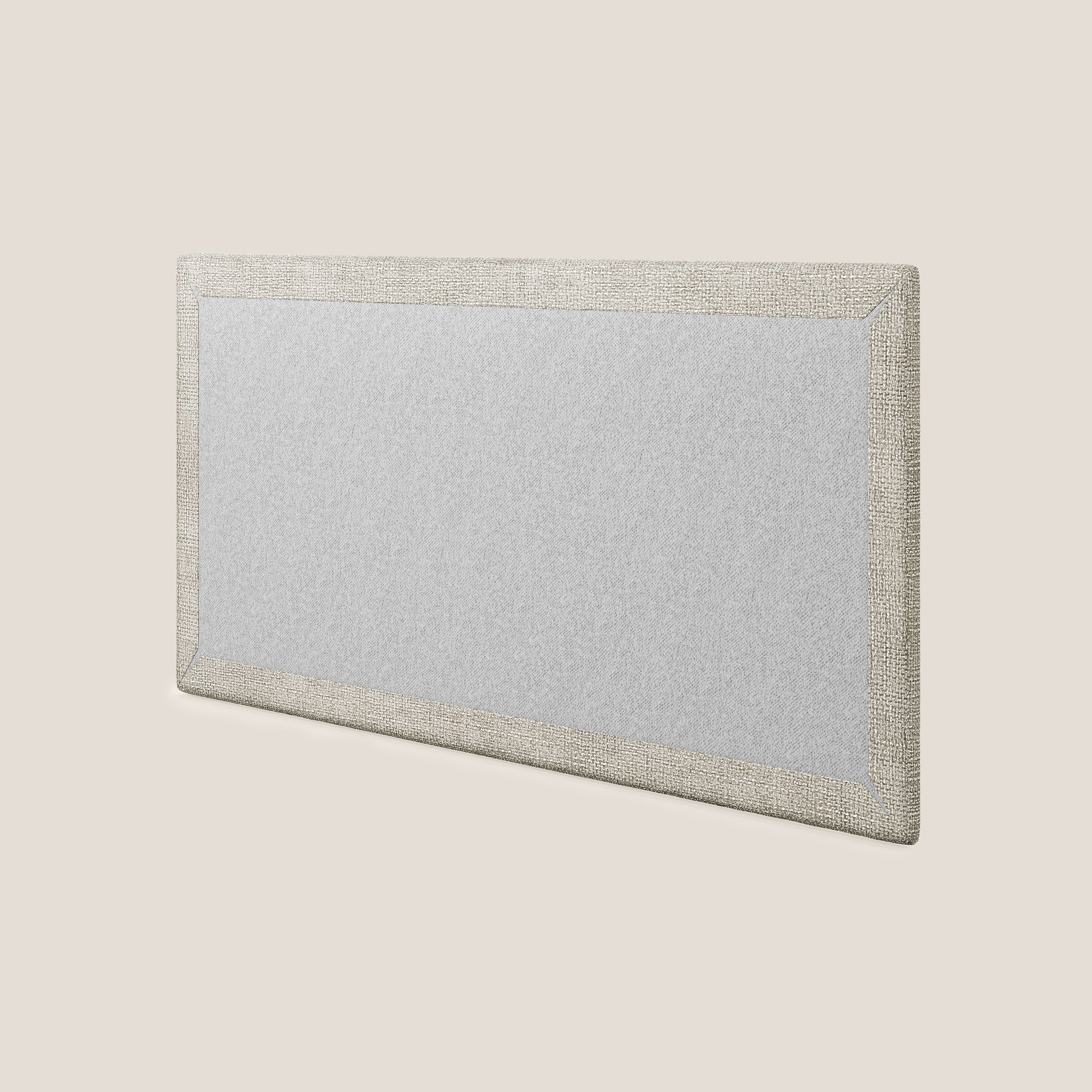 Testata pannello a muro piccola di varie dimensioni in morbido tessuto impermeabile T10 tortora - divani.store