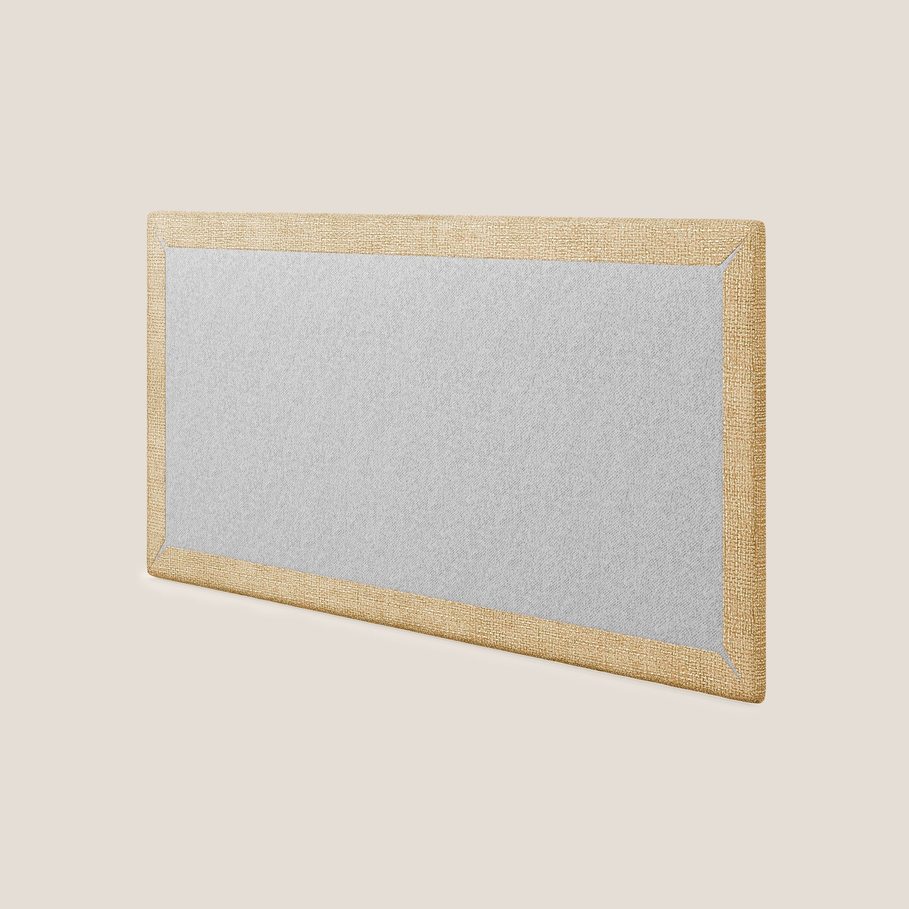 Testata pannello a muro piccola di varie dimensioni in morbido tessuto impermeabile T10 giallo - divani.store