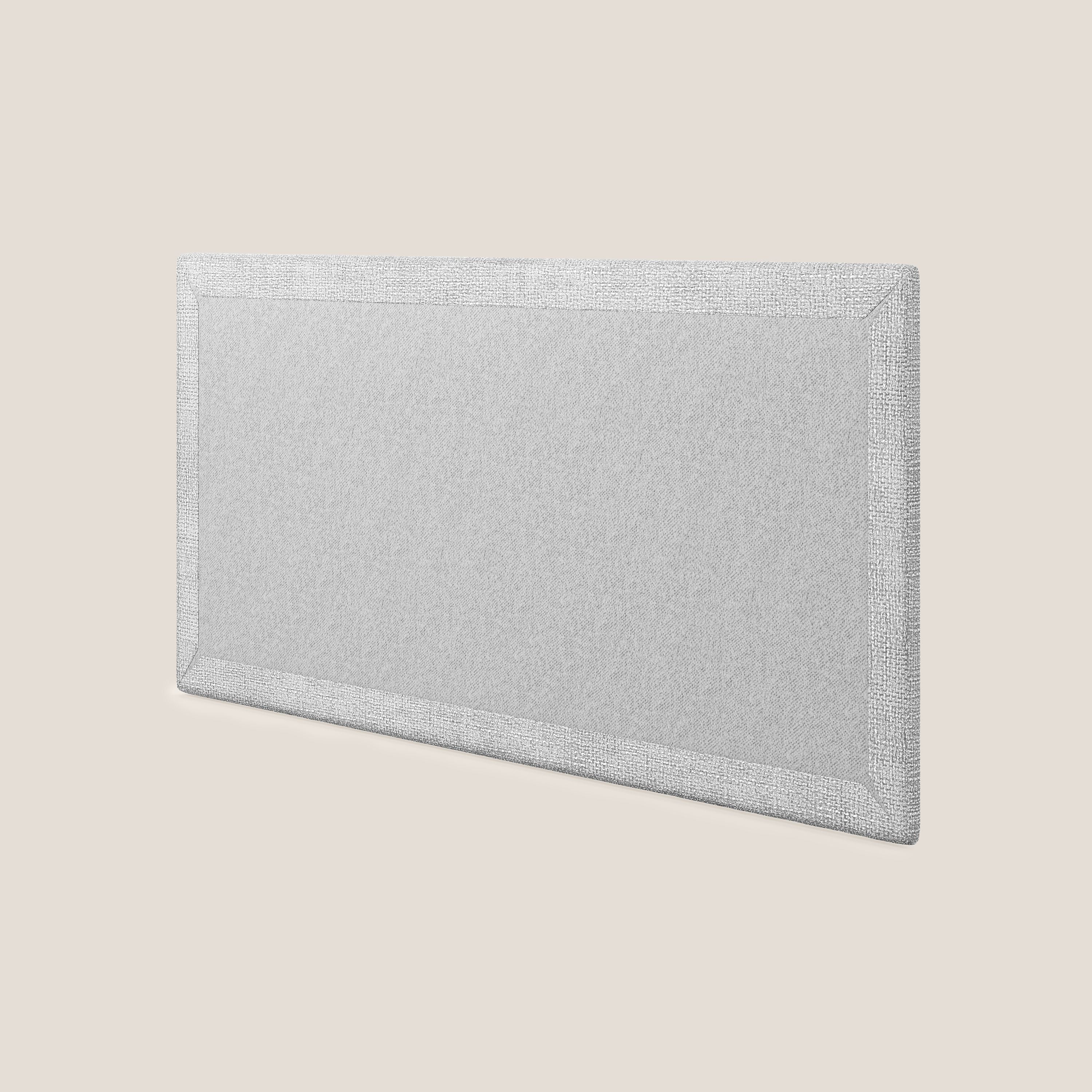 Testata pannello a muro grande di varie dimensioni in morbido tessuto impermeabile T10 grigio chiaro - divani.store