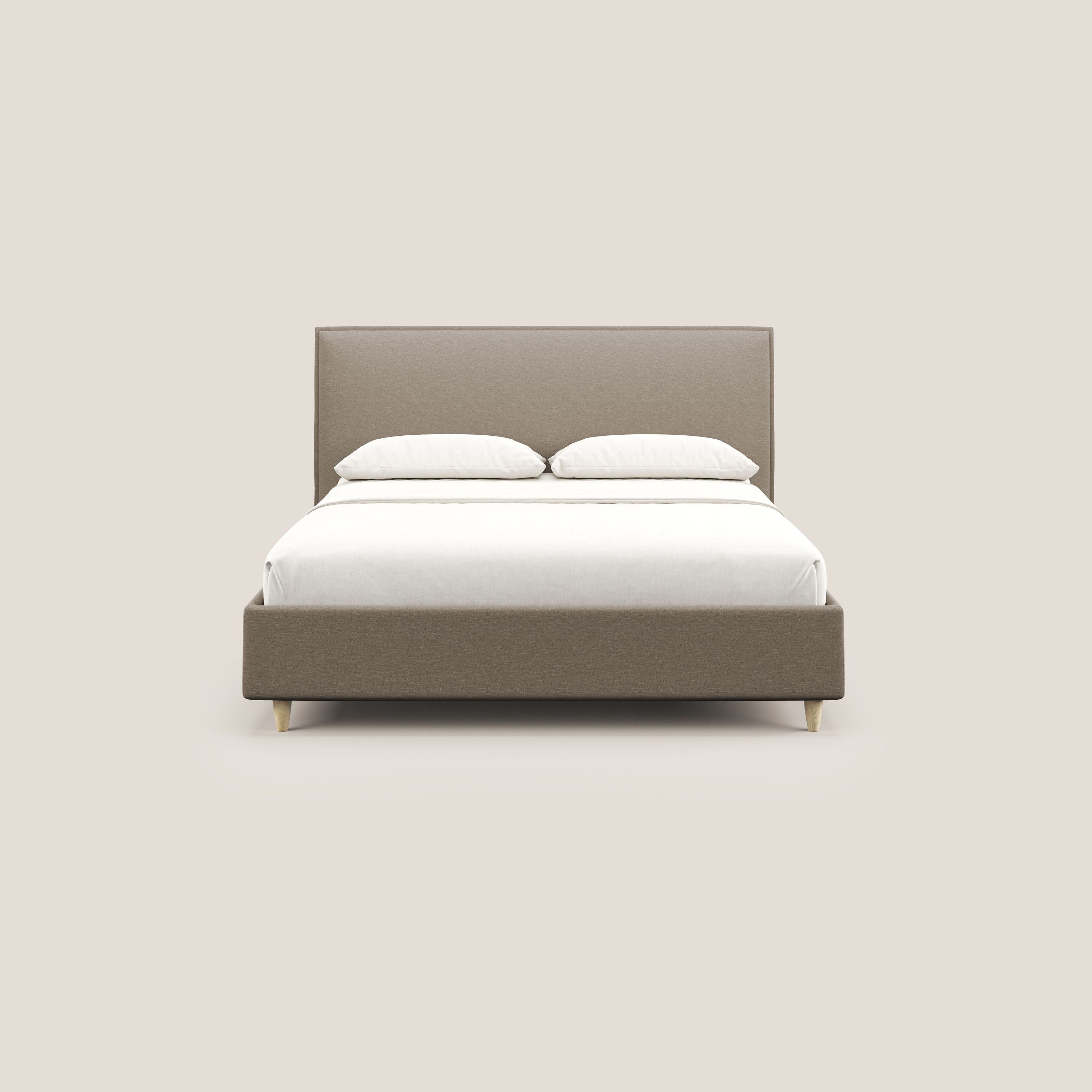 Costanza letto contenitore e sfoderabile in tessuto misto cotone impermeabile T13 beige - divani.store
