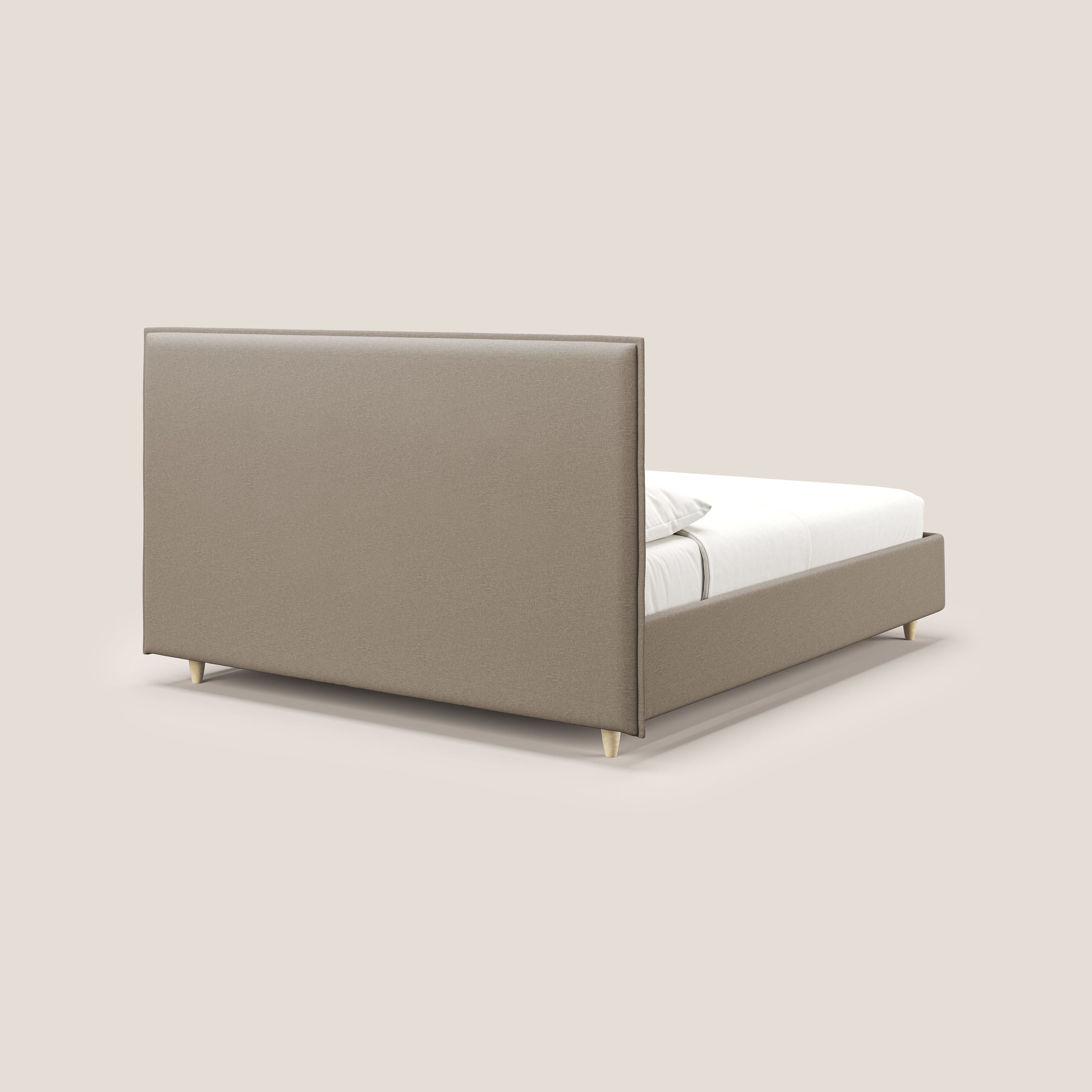 Costanza letto contenitore e sfoderabile in tessuto misto cotone impermeabile T13 beige - divani.store