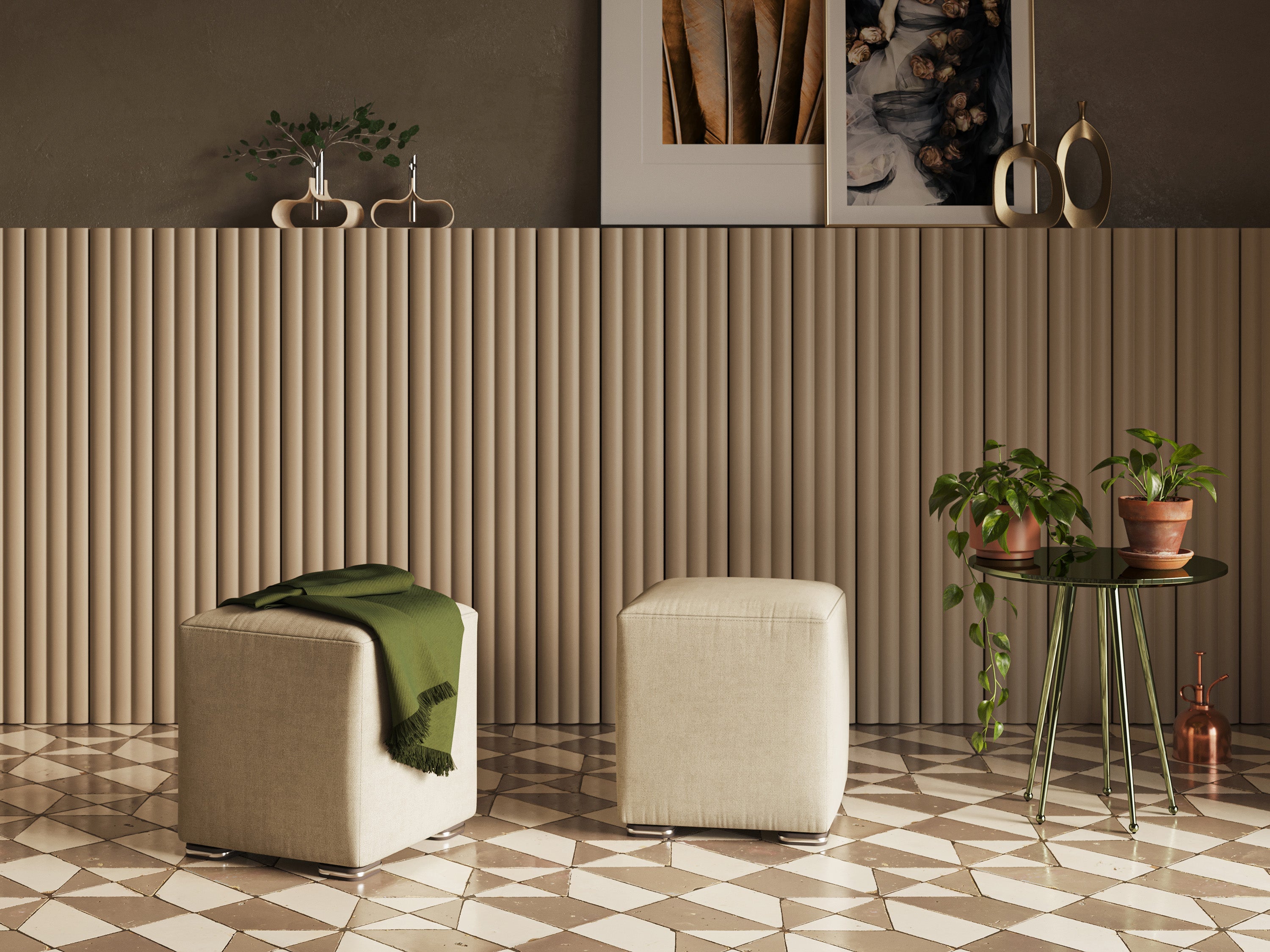 Cube pouf in tessuto morbido impermeabile T02 nero - divani.store