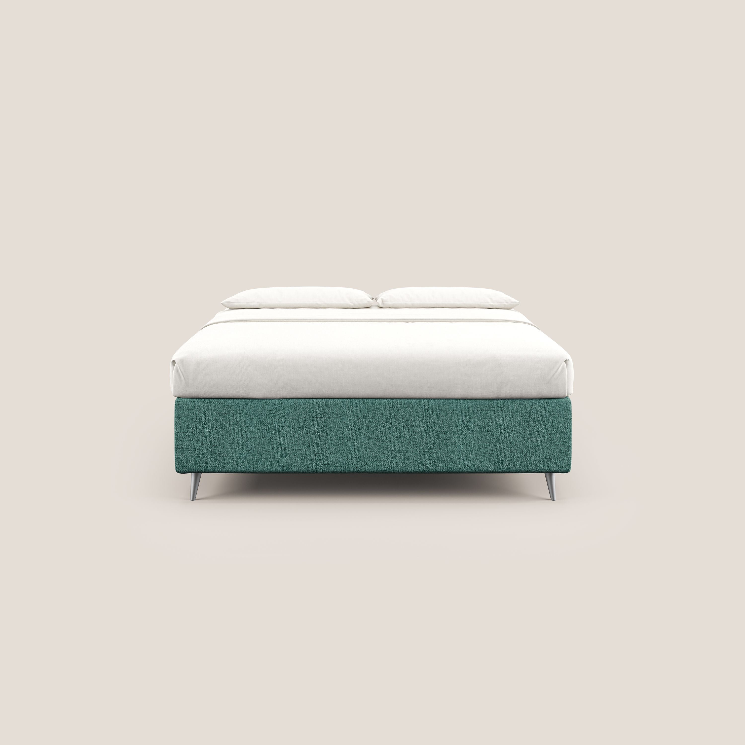 Febe sommier compatto con grande capienza del contenitore in tessuto impermeabile T03 verde acqua - divani.store