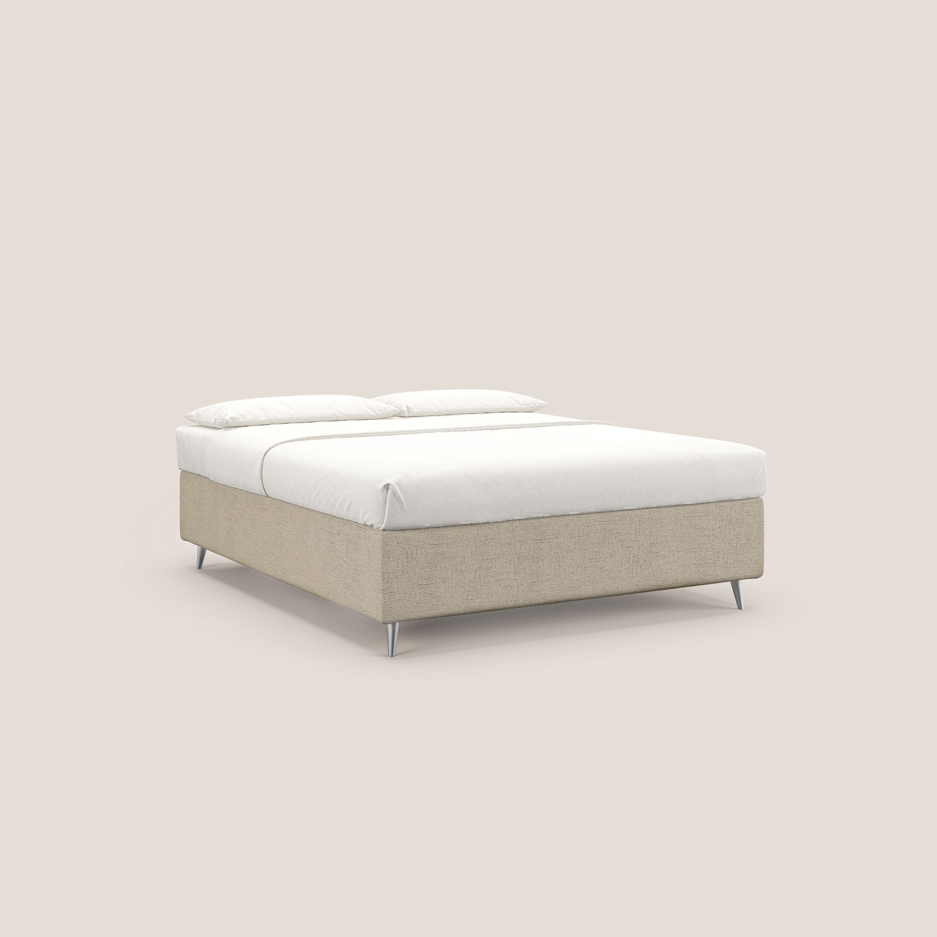 Febe sommier compatto con grande capienza del contenitore in tessuto impermeabile T03 beige - divani.store