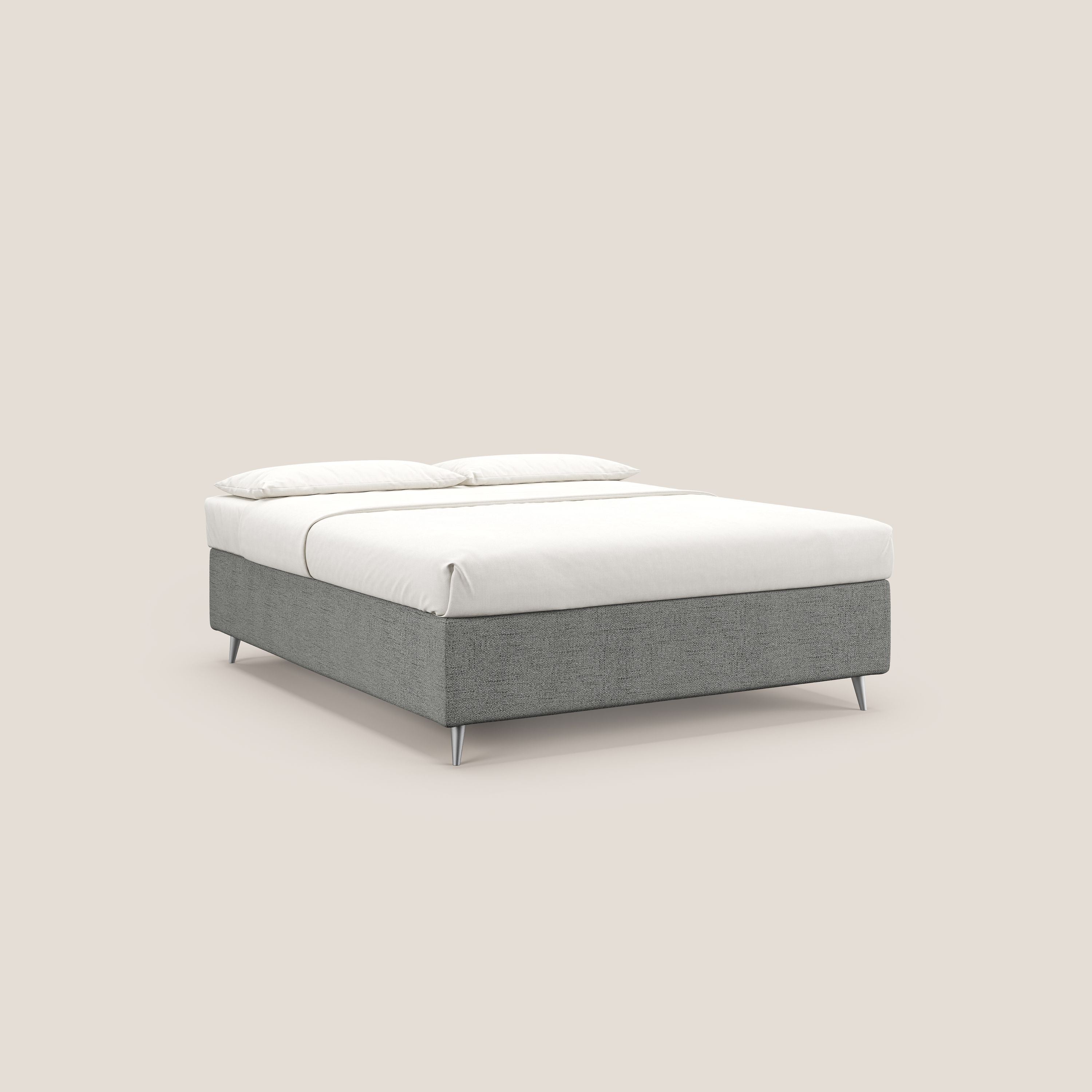 Febe sommier compatto con grande capienza del contenitore in tessuto impermeabile T03 grigio chiaro - divani.store
