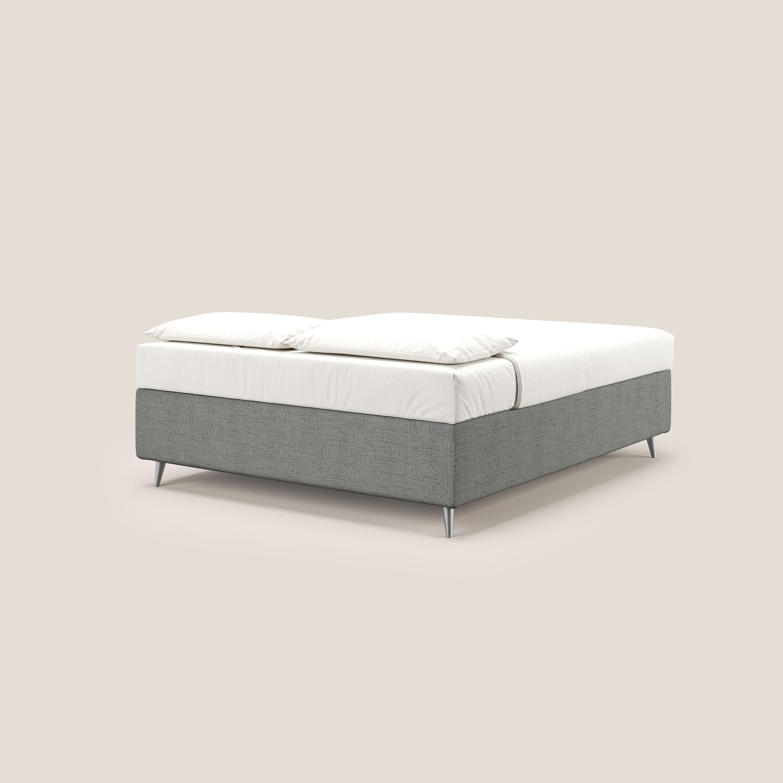 Febe sommier compatto con grande capienza del contenitore in tessuto impermeabile T03 grigio chiaro - divani.store