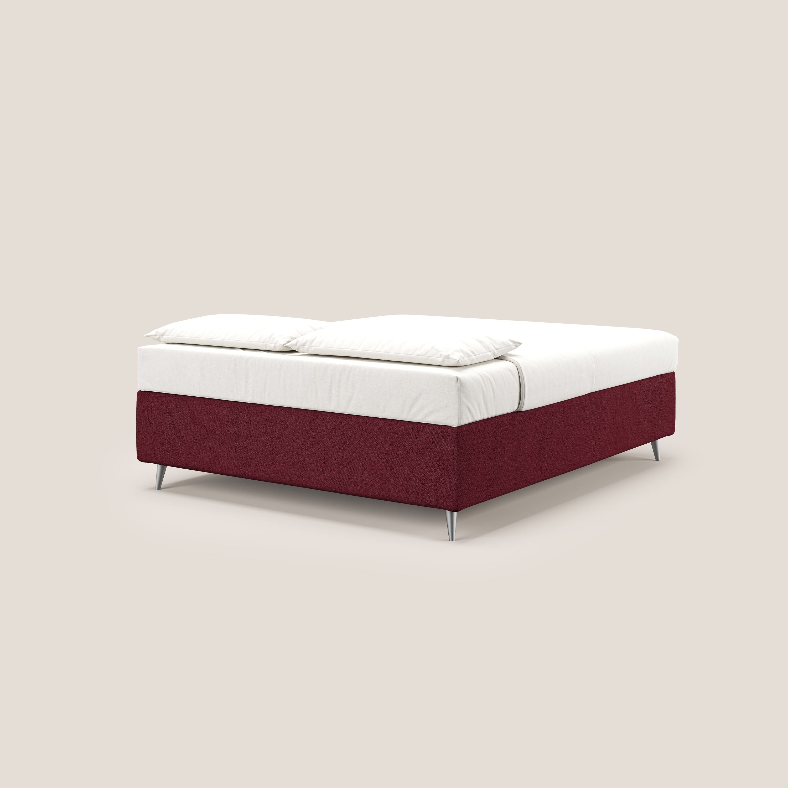 Febe sommier compatto con grande capienza del contenitore in tessuto impermeabile T03 rosso - divani.store