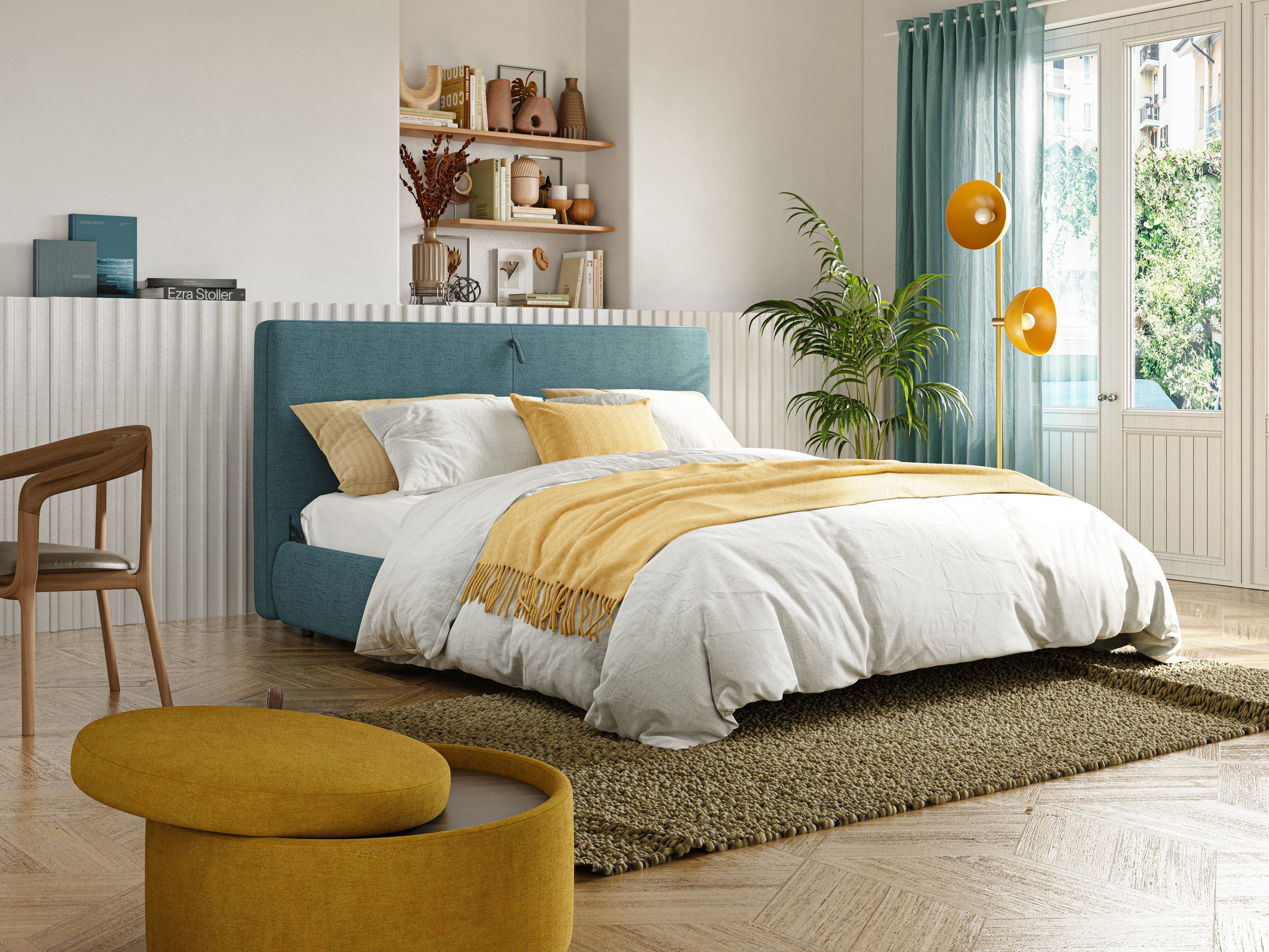 Gransasso Divano letto matrimoniale dal DESIGN innovativo in tessuto impermeabile T03 - divani.store