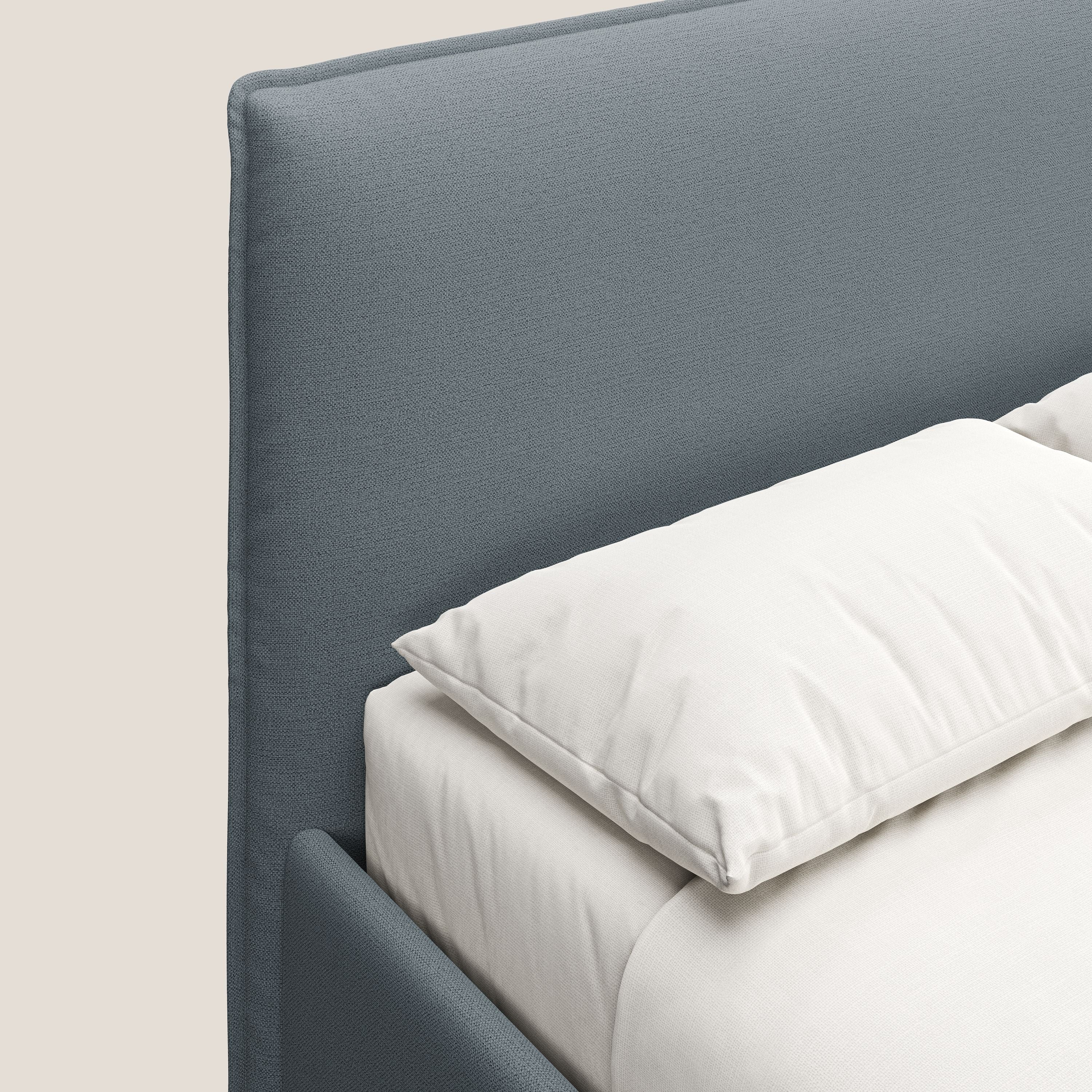 Hunter letto imbottito contenitore sfoderabile in tessuto impermeabile fiammato T19 carta da zucchero - divani.store