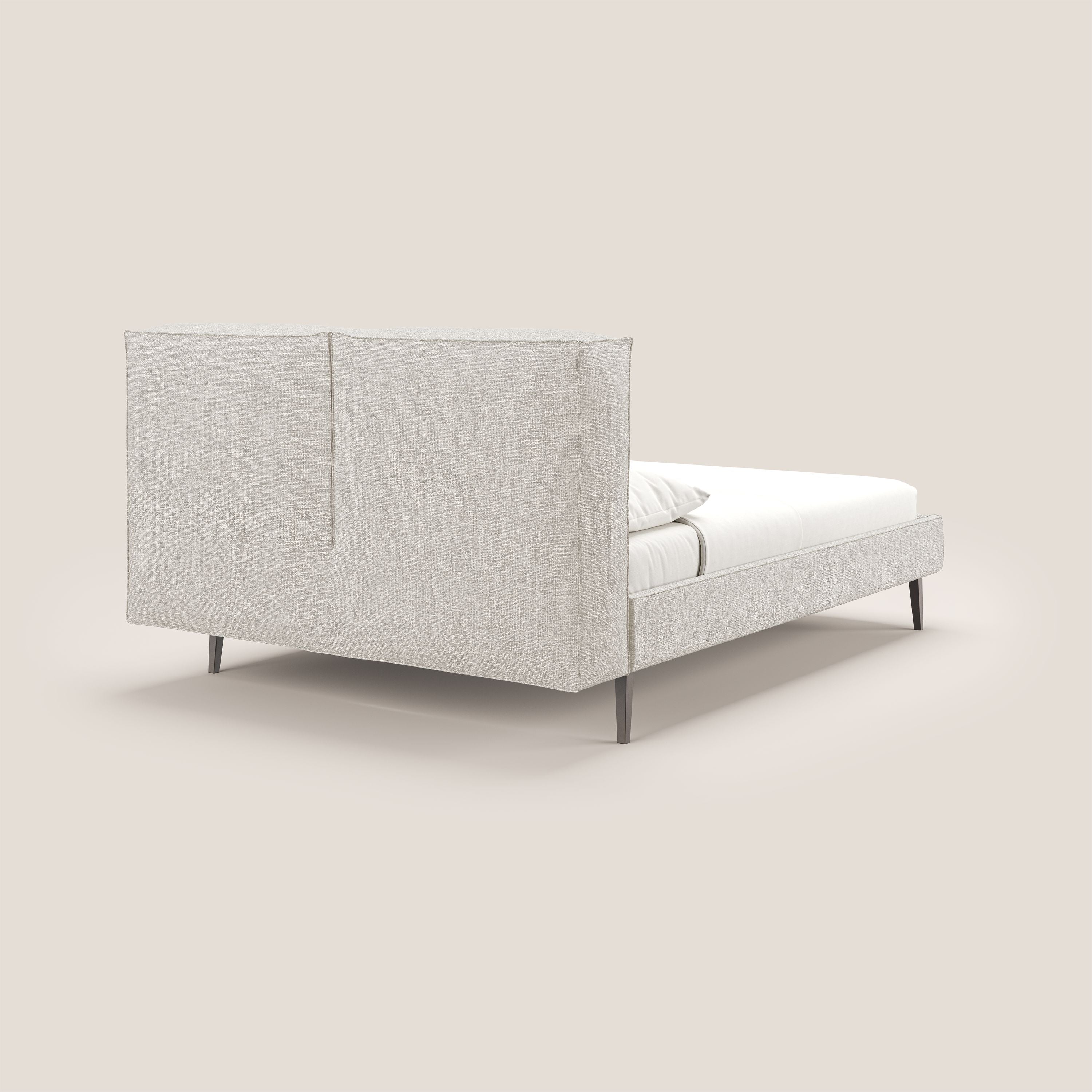 Isotta letto imbottito completamente sfoderabile in morbido tessuti impermeabile T10 panna - divani.store