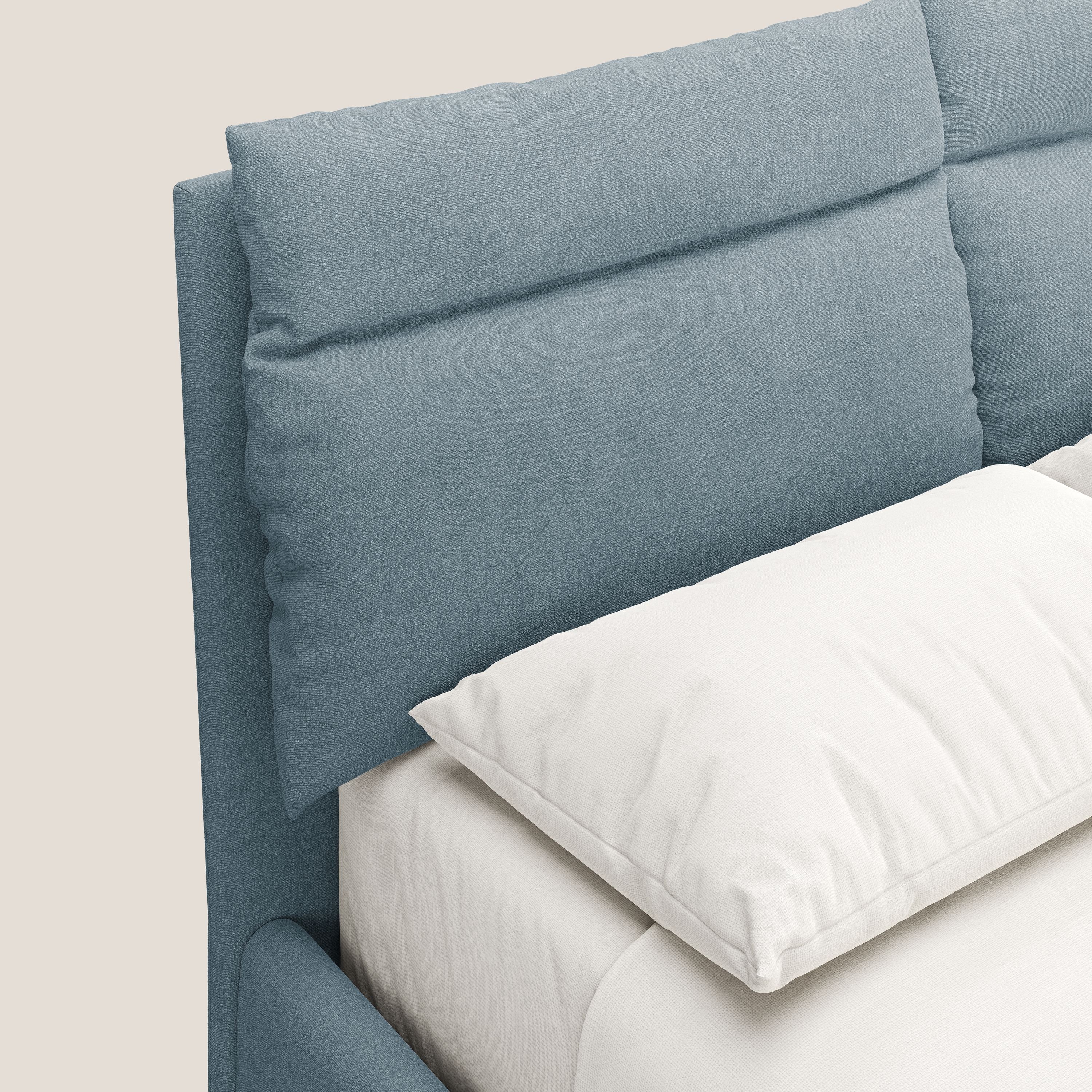 Jerry letto imbottito contenitore e cuscini reclinabili in tessuto smacchiabile T17 carta da zucchero - divani.store