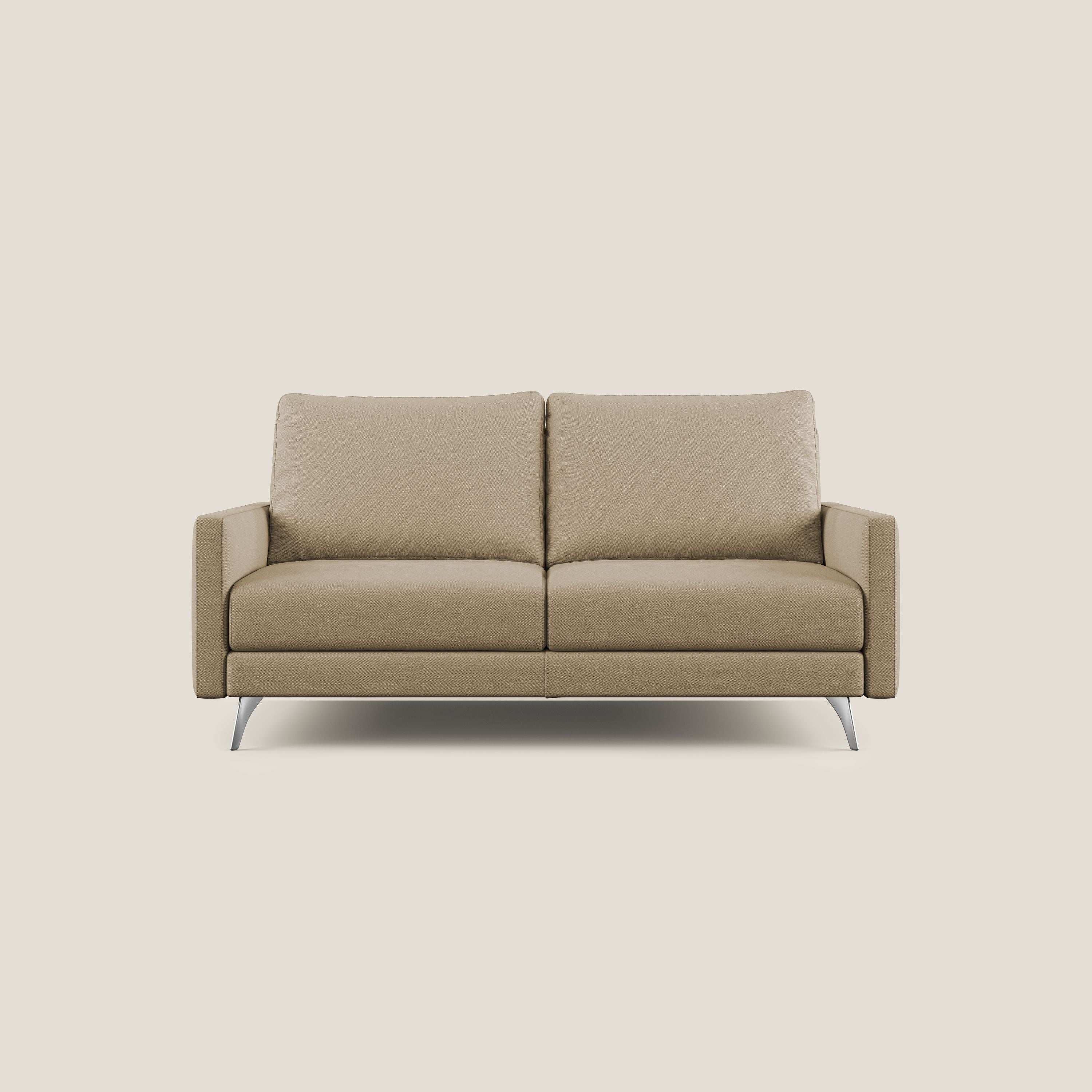 Klimt divano con sedute allungabili e schienali in piuma d'oca in tessuto smacchiabile T05 beige - divani.store