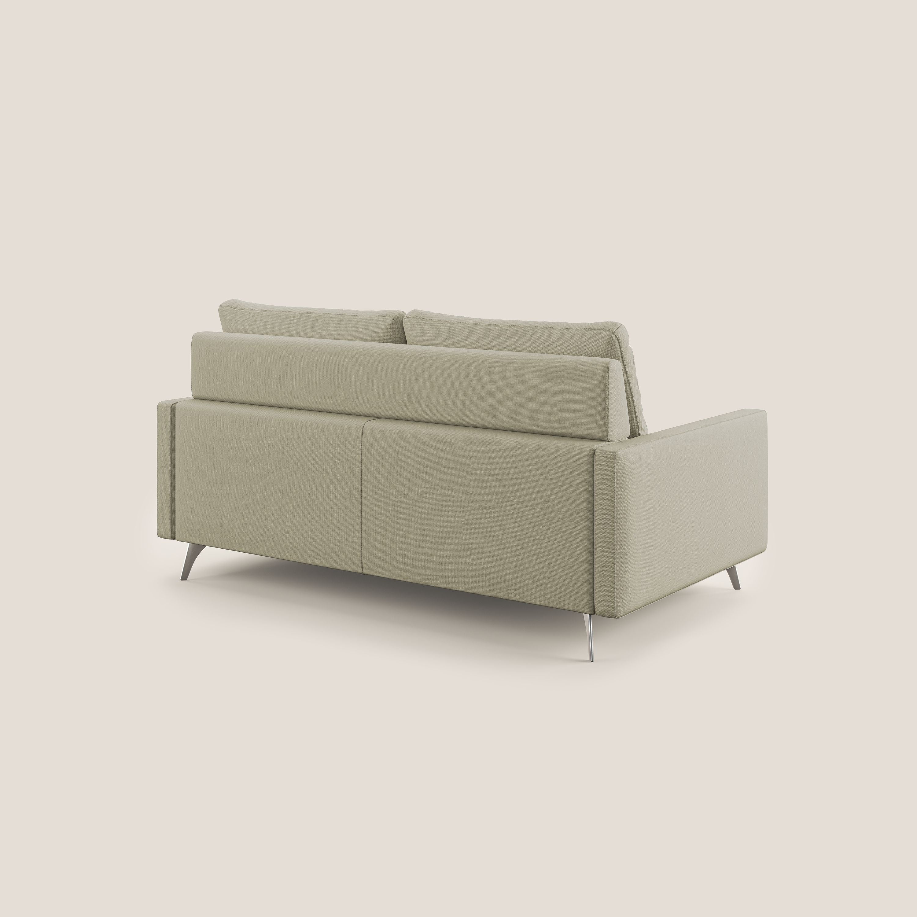 Klimt divano con sedute allungabili e schienali in piuma d'oca in tessuto smacchiabile T05 panna - divani.store