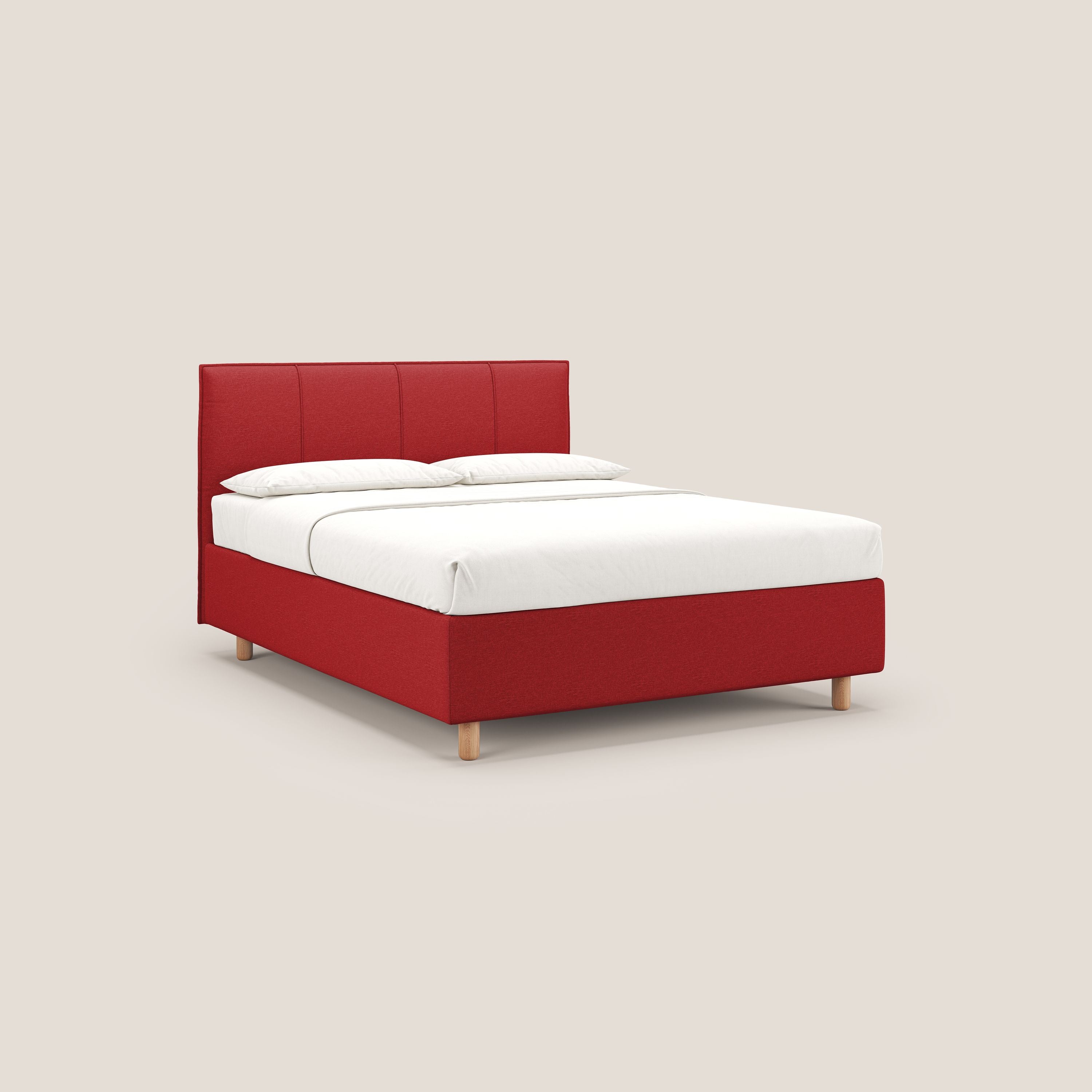 Lothar letto contenitore maxi dalle dimensioni contenute in tessuto impermeabile T13 rosso - divani.store