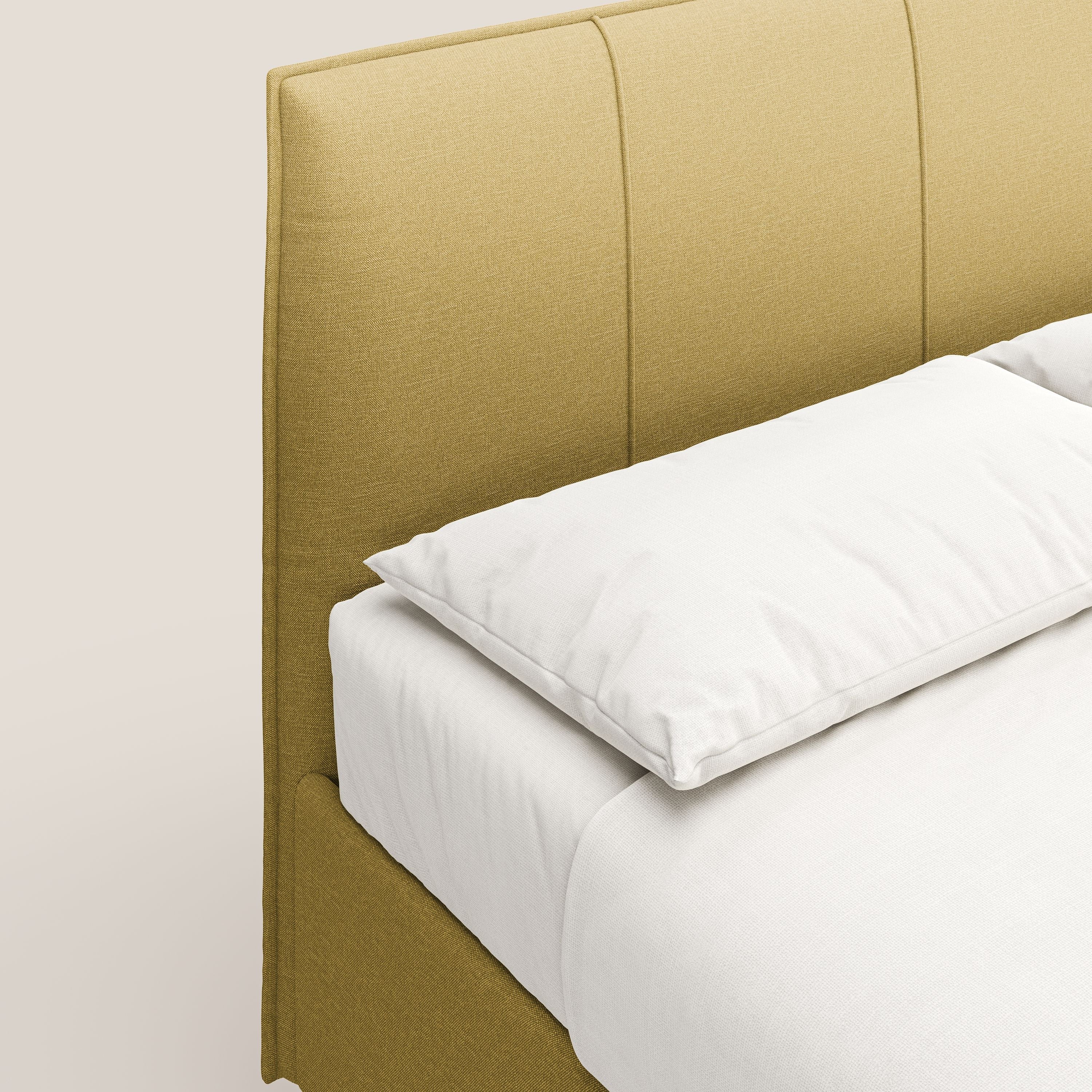 Lothar letto contenitore maxi dalle dimensioni contenute in tessuto impermeabile T13 giallo - divani.store