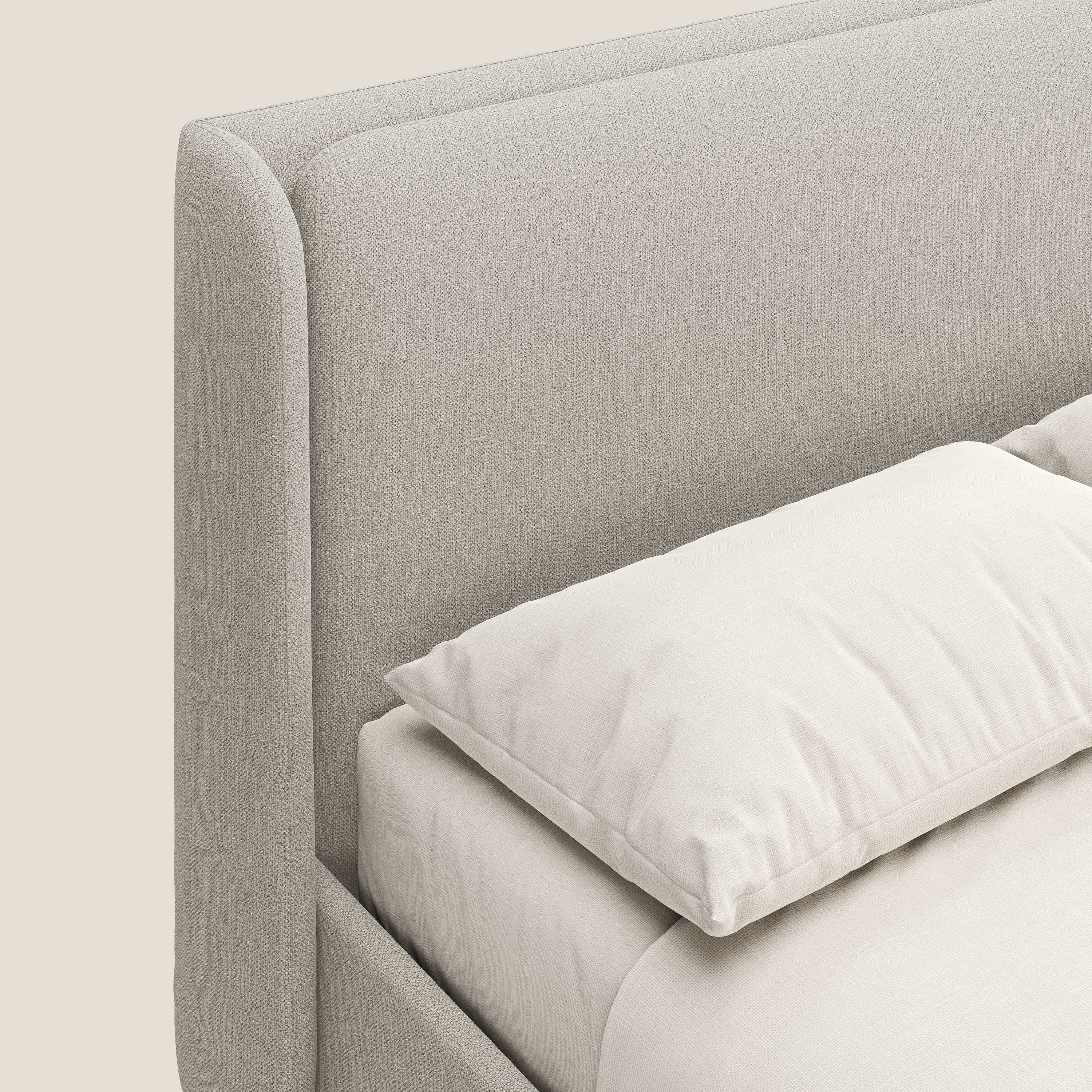 Nadine letto contenitore di design e comfort Italiano in tessuto impermeabile T19 panna - divani.store