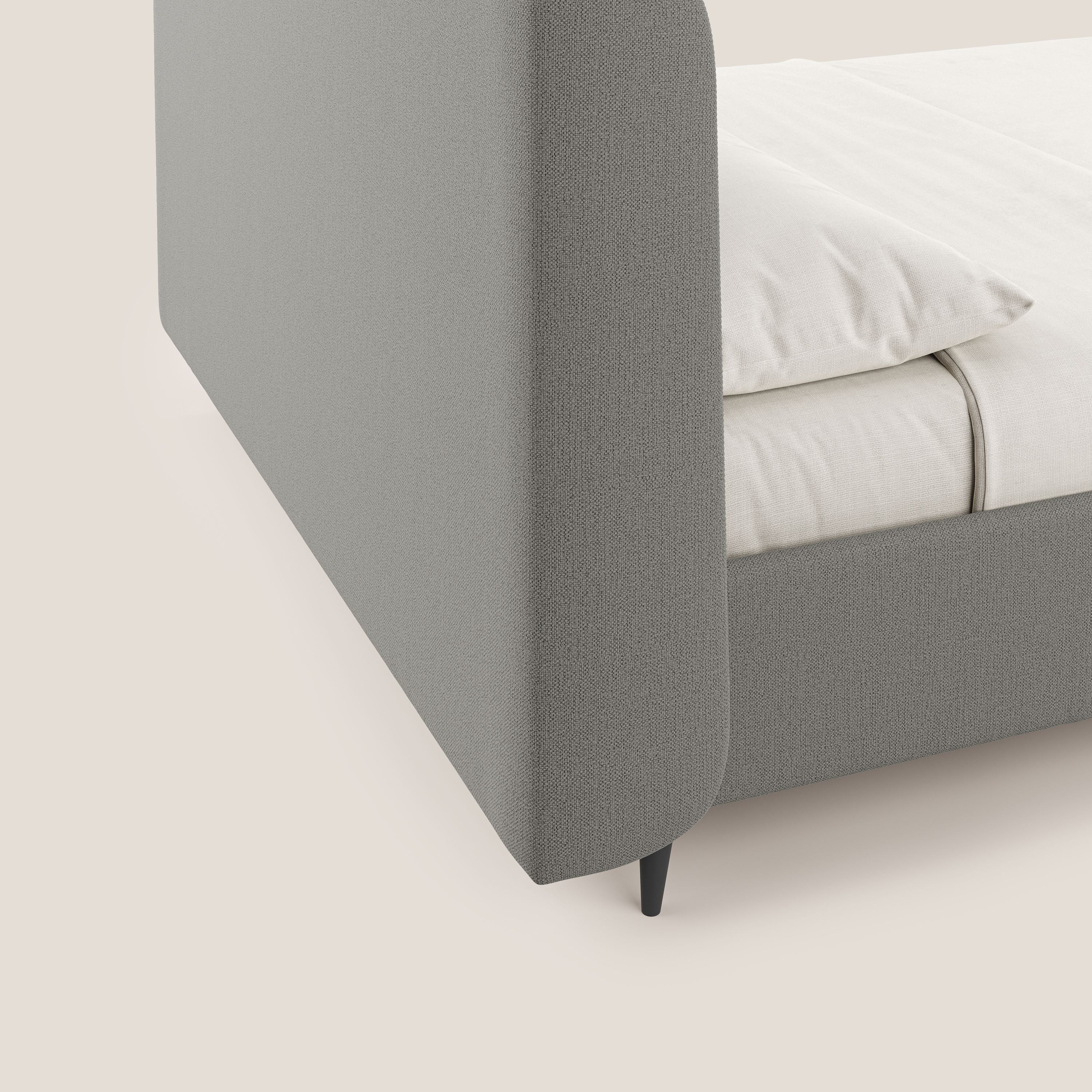 Nadine letto contenitore di design e comfort Italiano in tessuto impermeabile T19 beige - divani.store