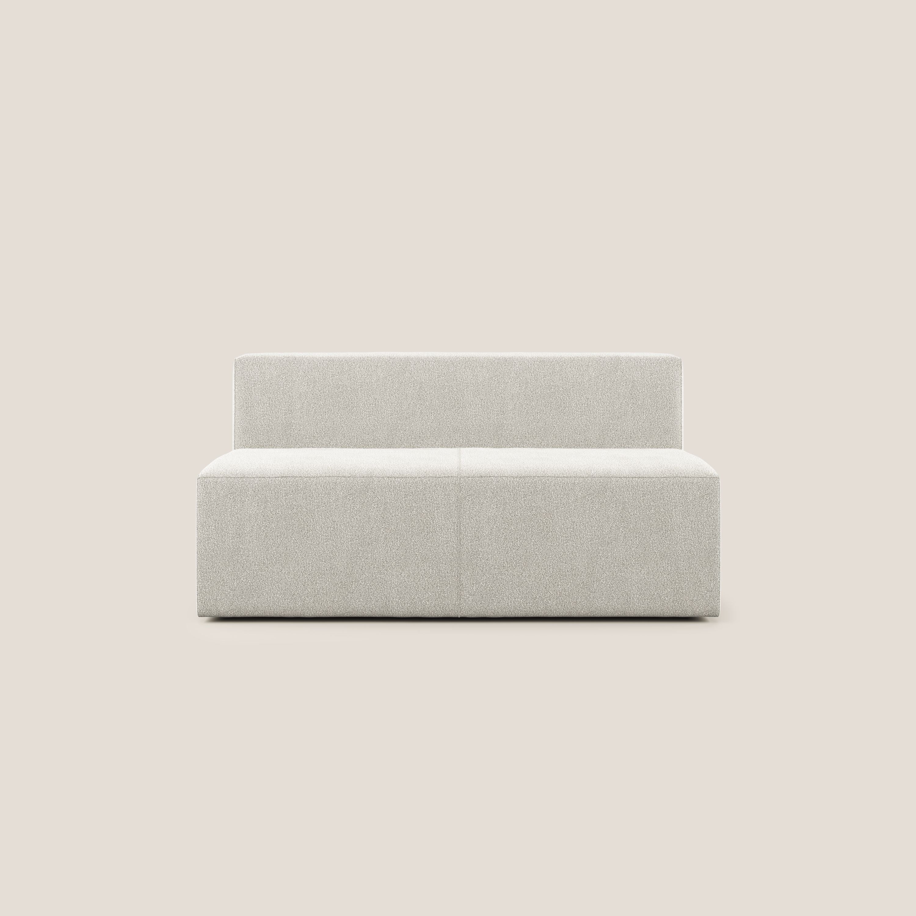 Nettuno modulo centrale maxi in morbido tessuto bouclè T07 bianco - divani.store