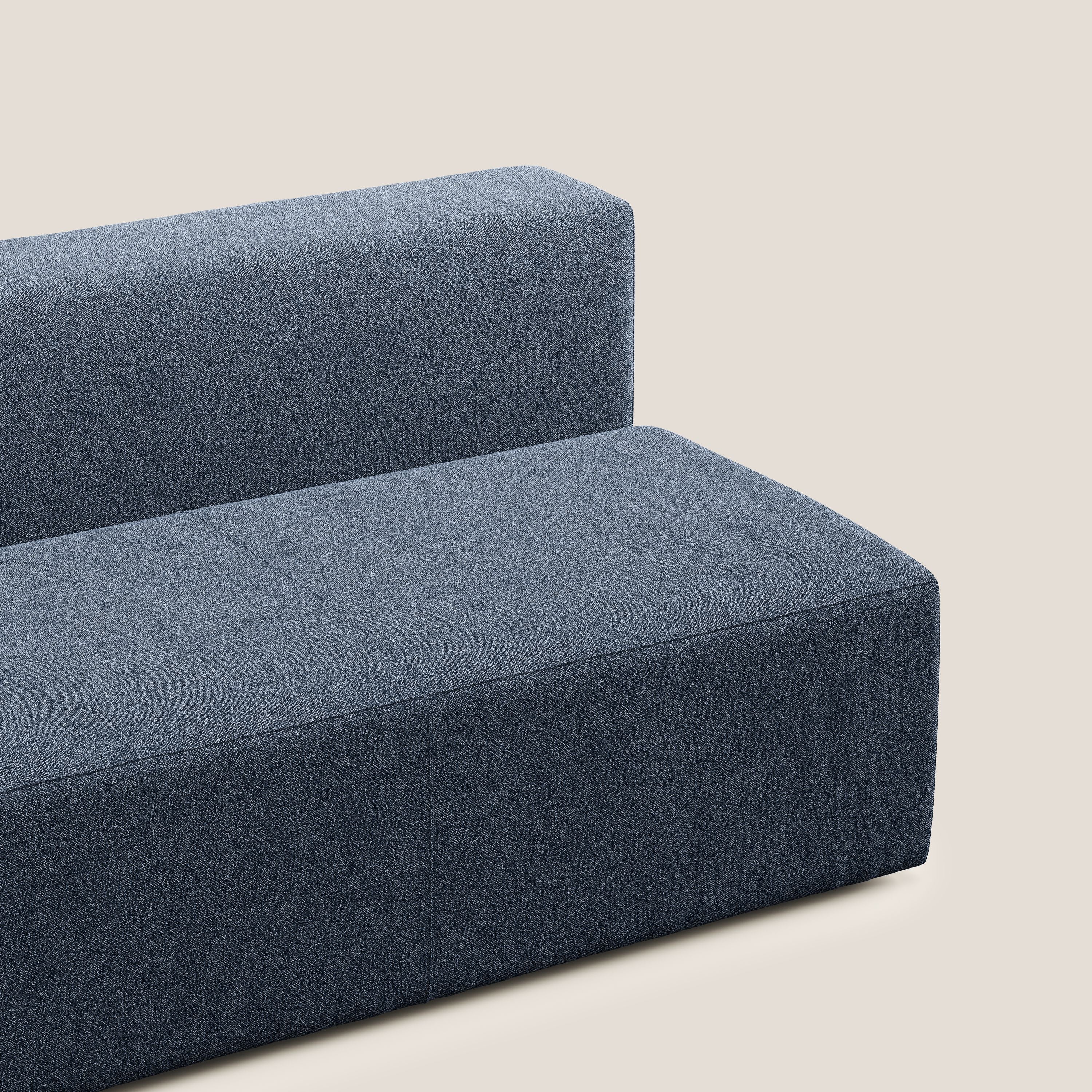 Nettuno modulo centrale maxi in morbido tessuto bouclè T07 blu - divani.store