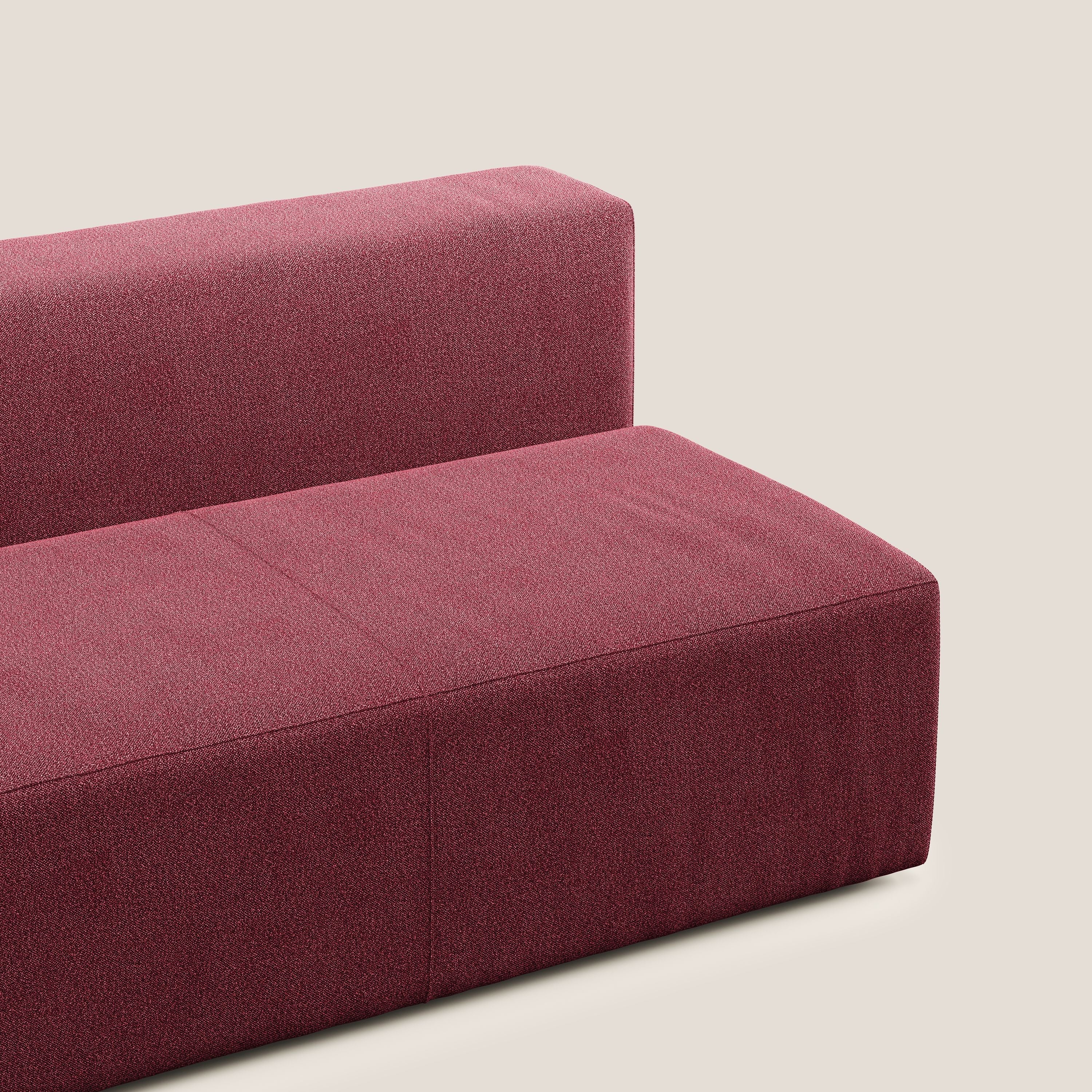 Nettuno modulo centrale maxi in morbido tessuto bouclè T07 rosso - divani.store