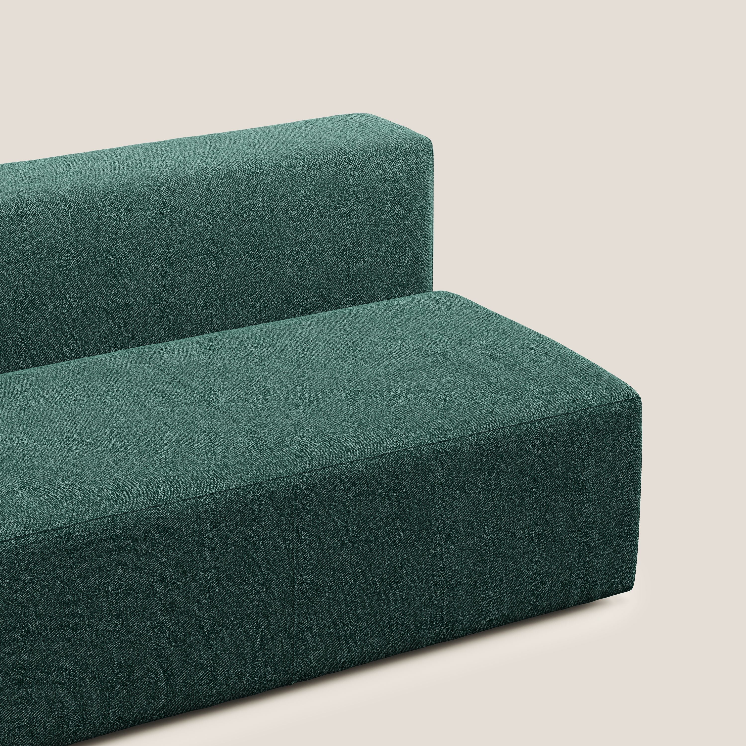 Nettuno modulo centrale maxi in morbido tessuto bouclè T07 verde - divani.store