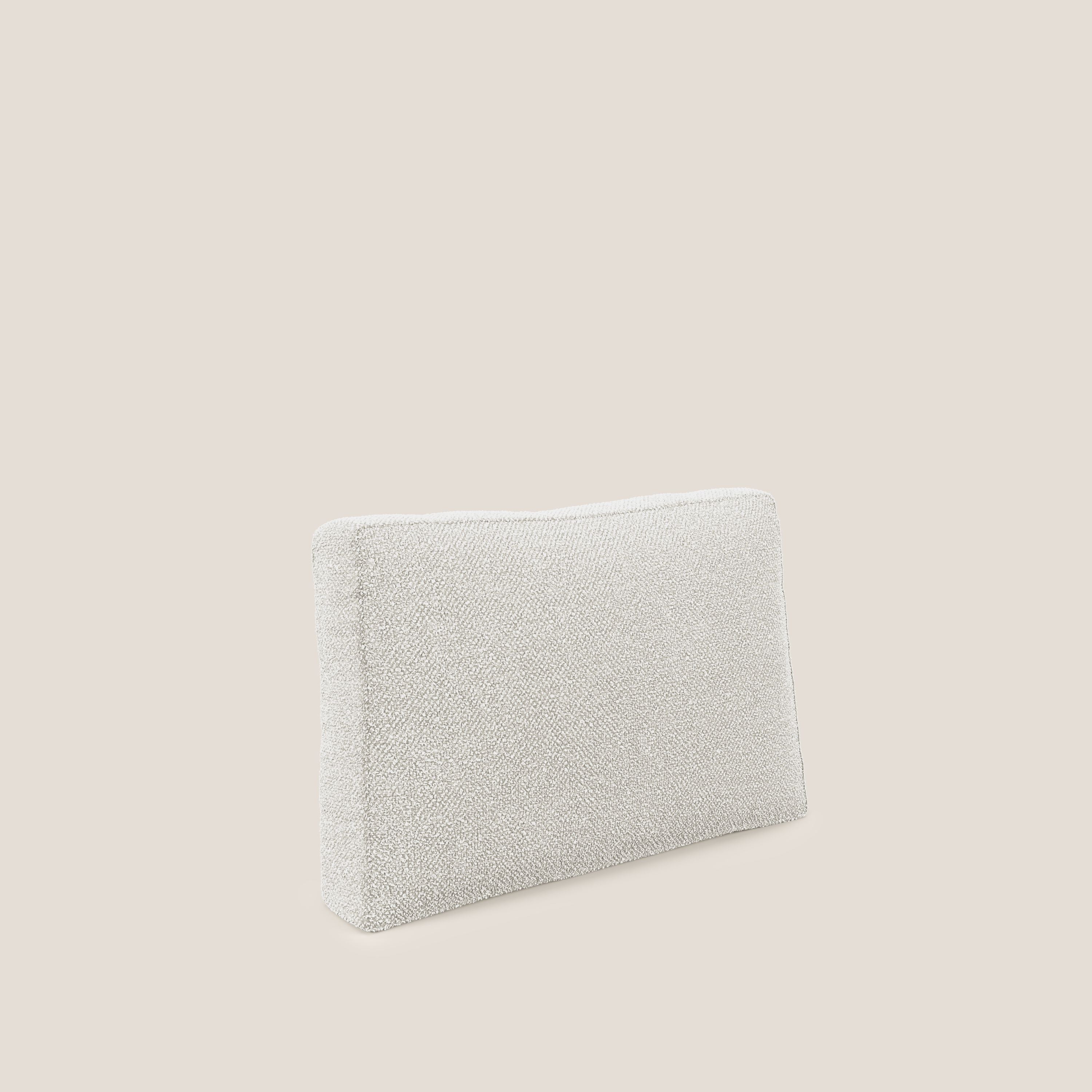Nettuno cuscino schienale realizzato in tessuto bouclè impermeabile T07 bianco - divani.store