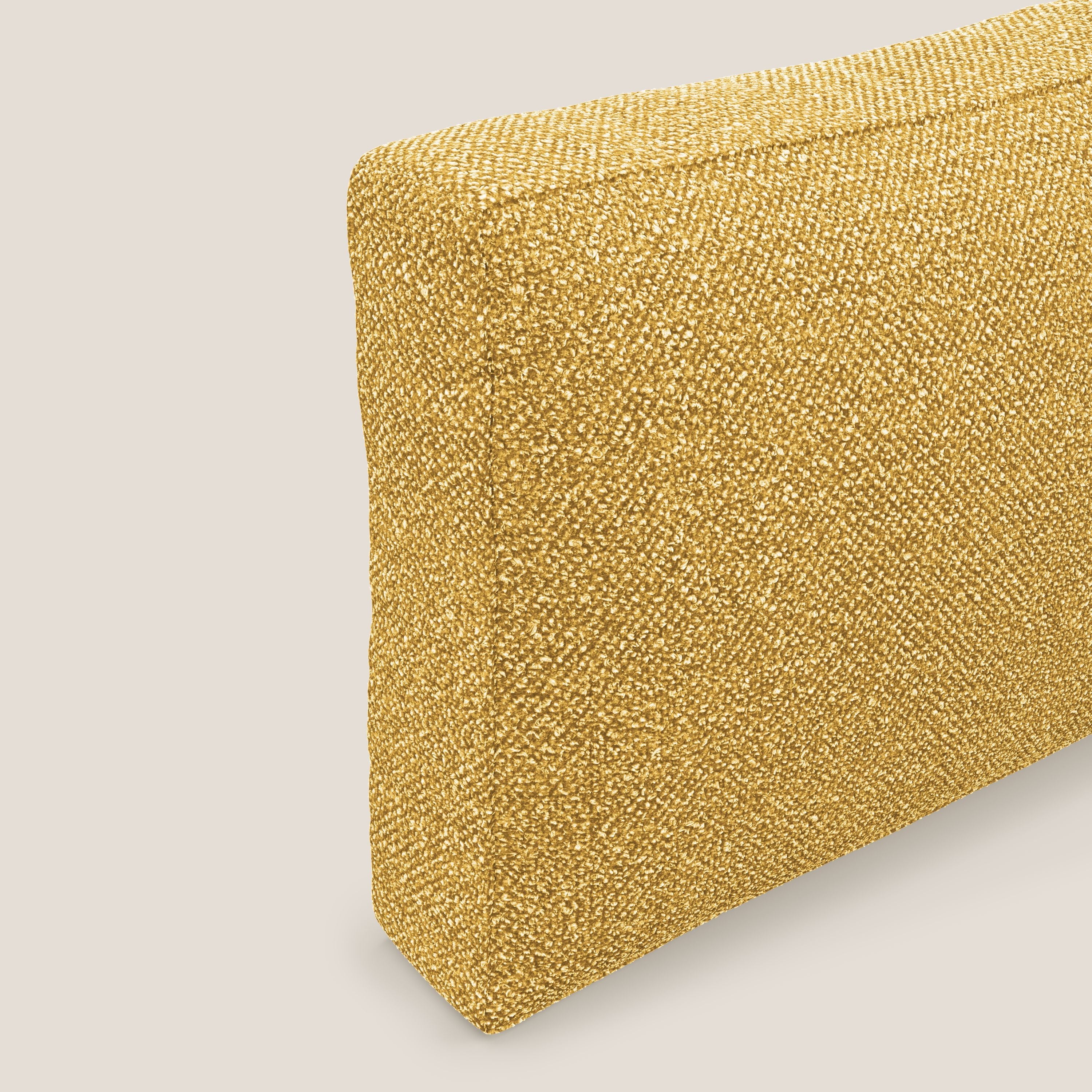 Nettuno cuscino schienale realizzato in tessuto bouclè impermeabile T07 giallo - divani.store