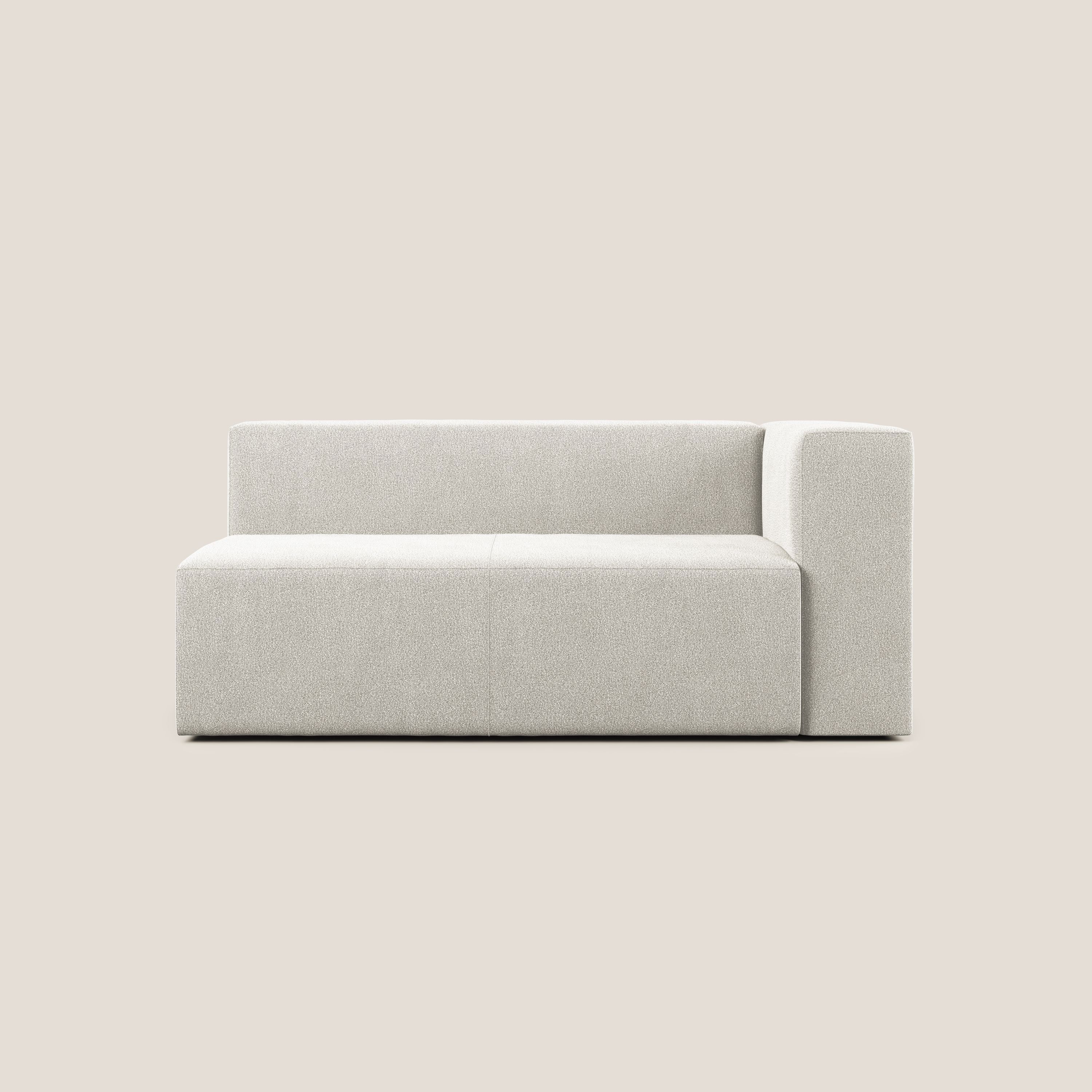 Nettuno modulo angolo/laterale maxi in morbido tessuto bouclè T07 bianco - divani.store