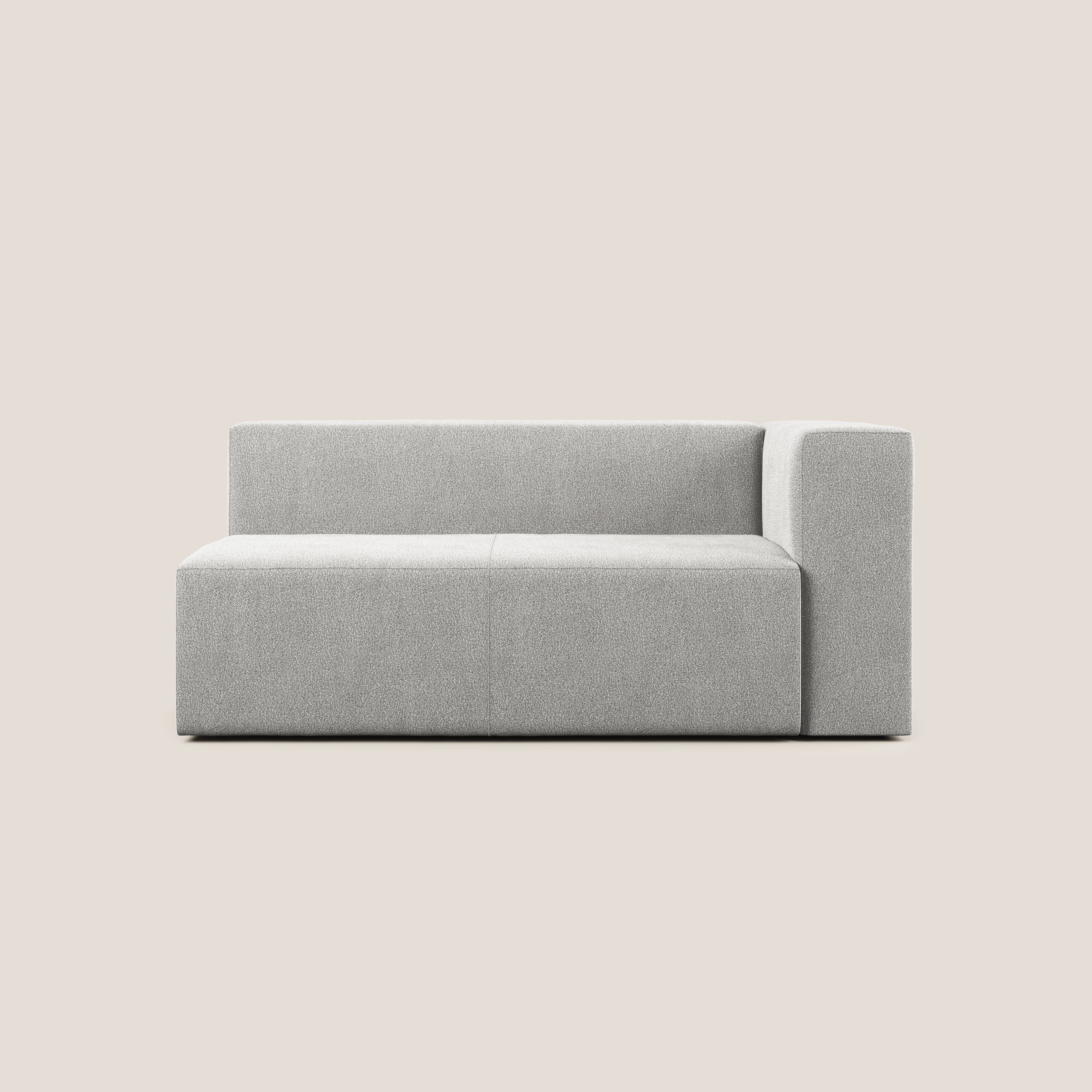 Nettuno modulo angolo/laterale maxi in morbido tessuto bouclè T07 grigio - divani.store