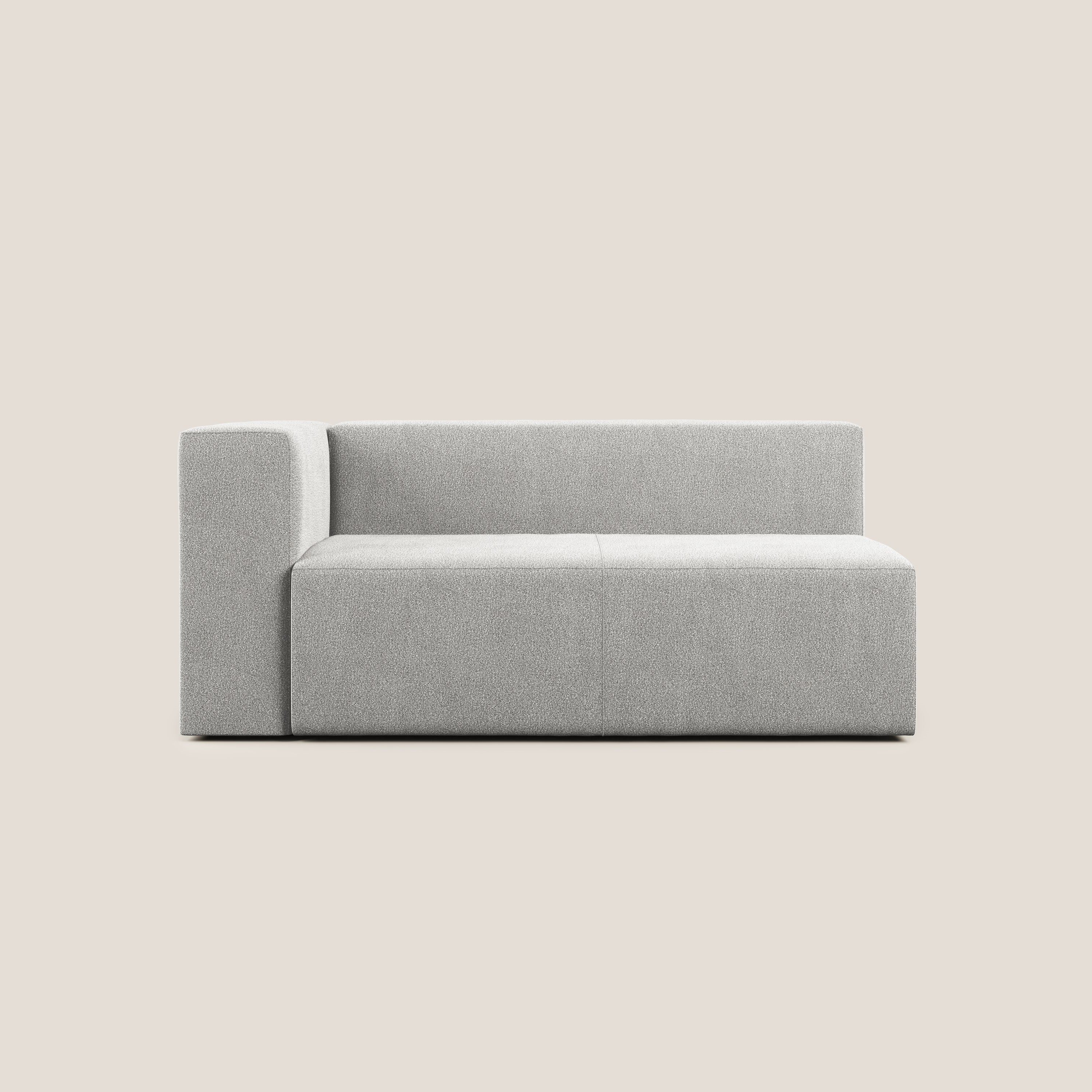 Nettuno modulo angolo/laterale maxi in morbido tessuto bouclè T07 grigio - divani.store